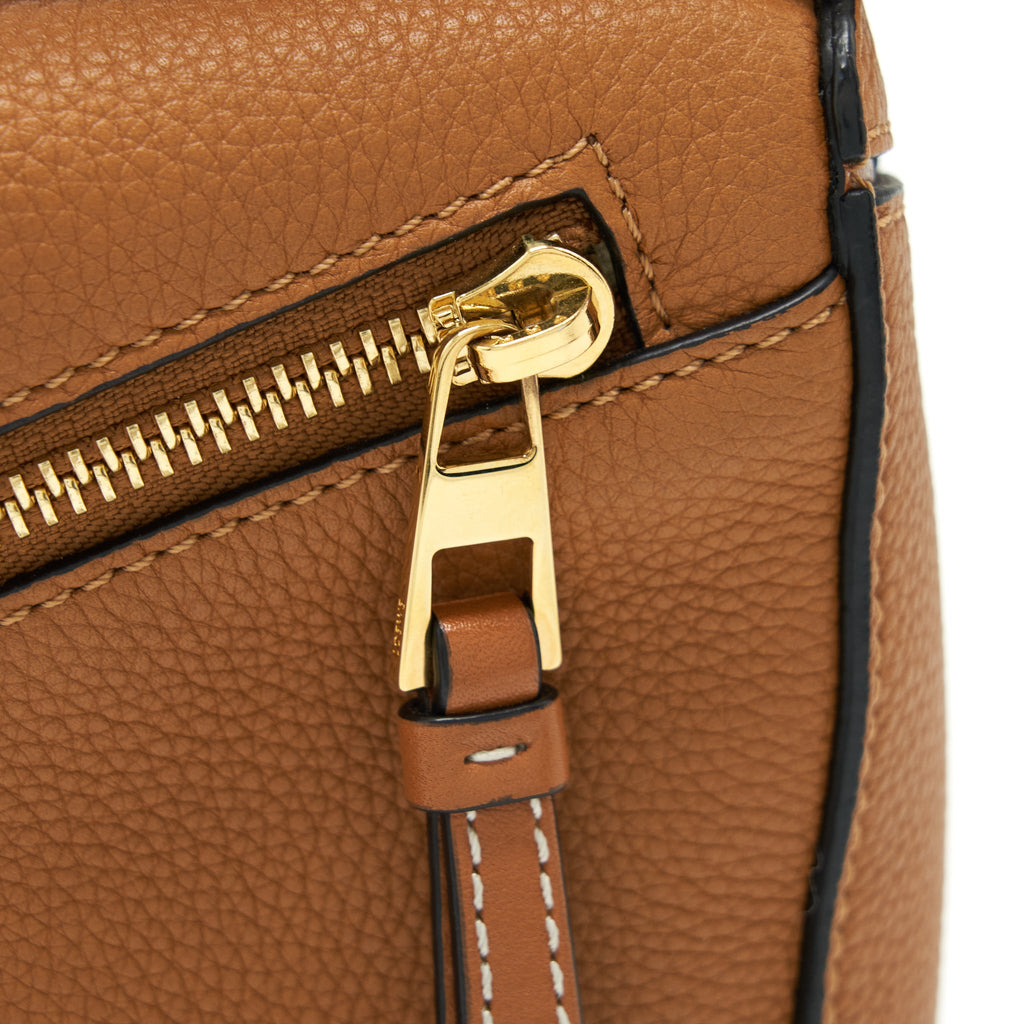LOEWE SMALL PUZZLE BAG SOFT GRAINED CALF TAN GHW