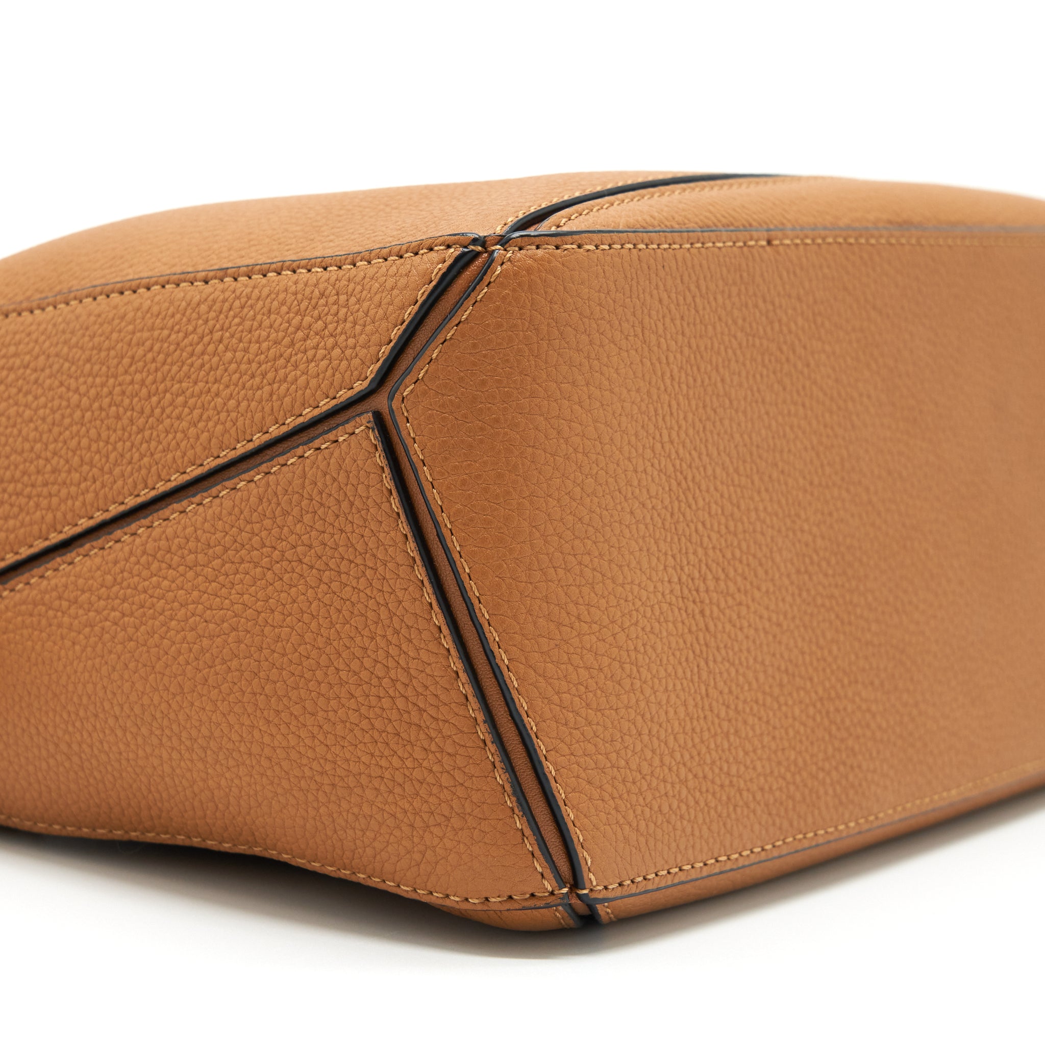 LOEWE SMALL PUZZLE BAG SOFT GRAINED CALF TAN GHW