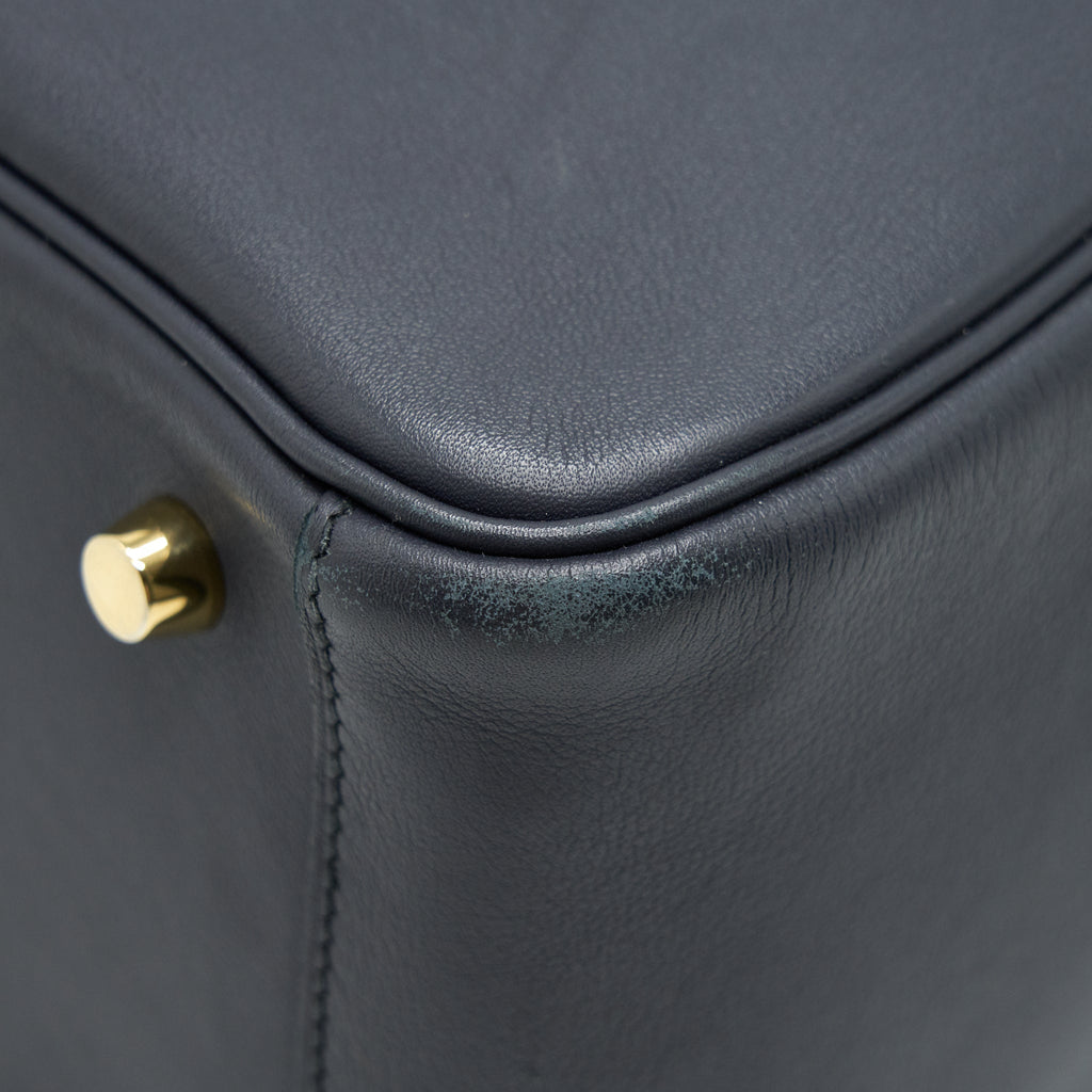 HERMES LINDY 26 SWIFT NAVY AND ORANGE GHW