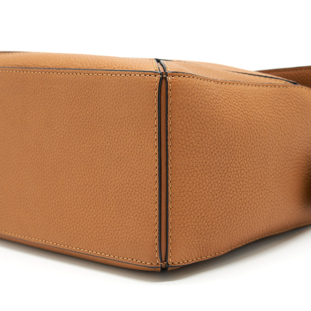 LOEWE SMALL PUZZLE BAG SOFT GRAINED CALF TAN GHW
