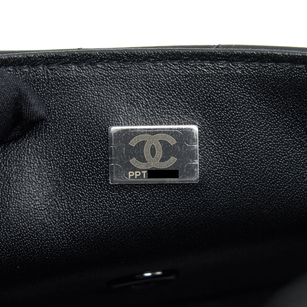 CHANEL MINI RECTANGULAR LAMBSKIN BLACK SO BLACK