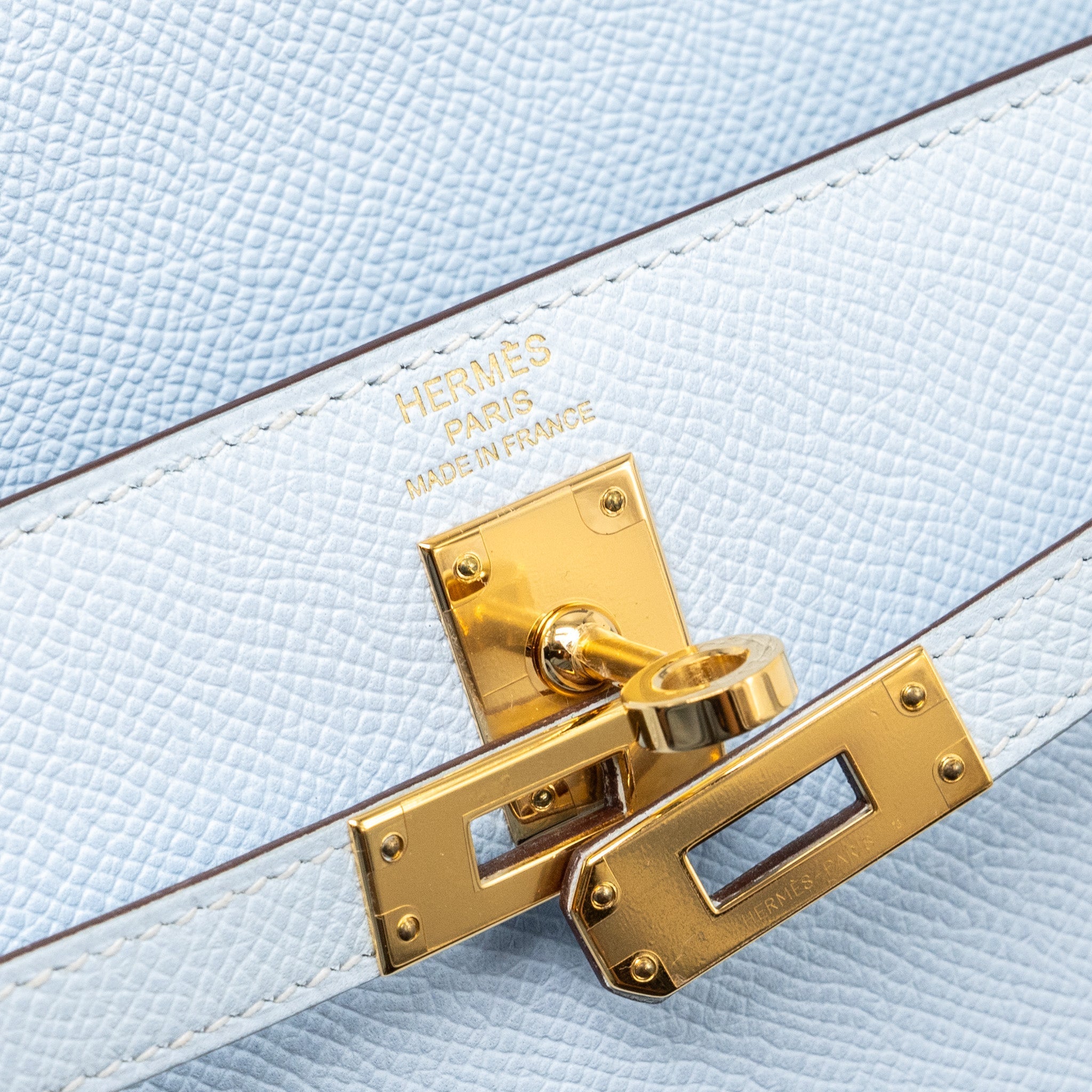 HERMES KELLY 25 EPSOM BLUE BRUME GHW