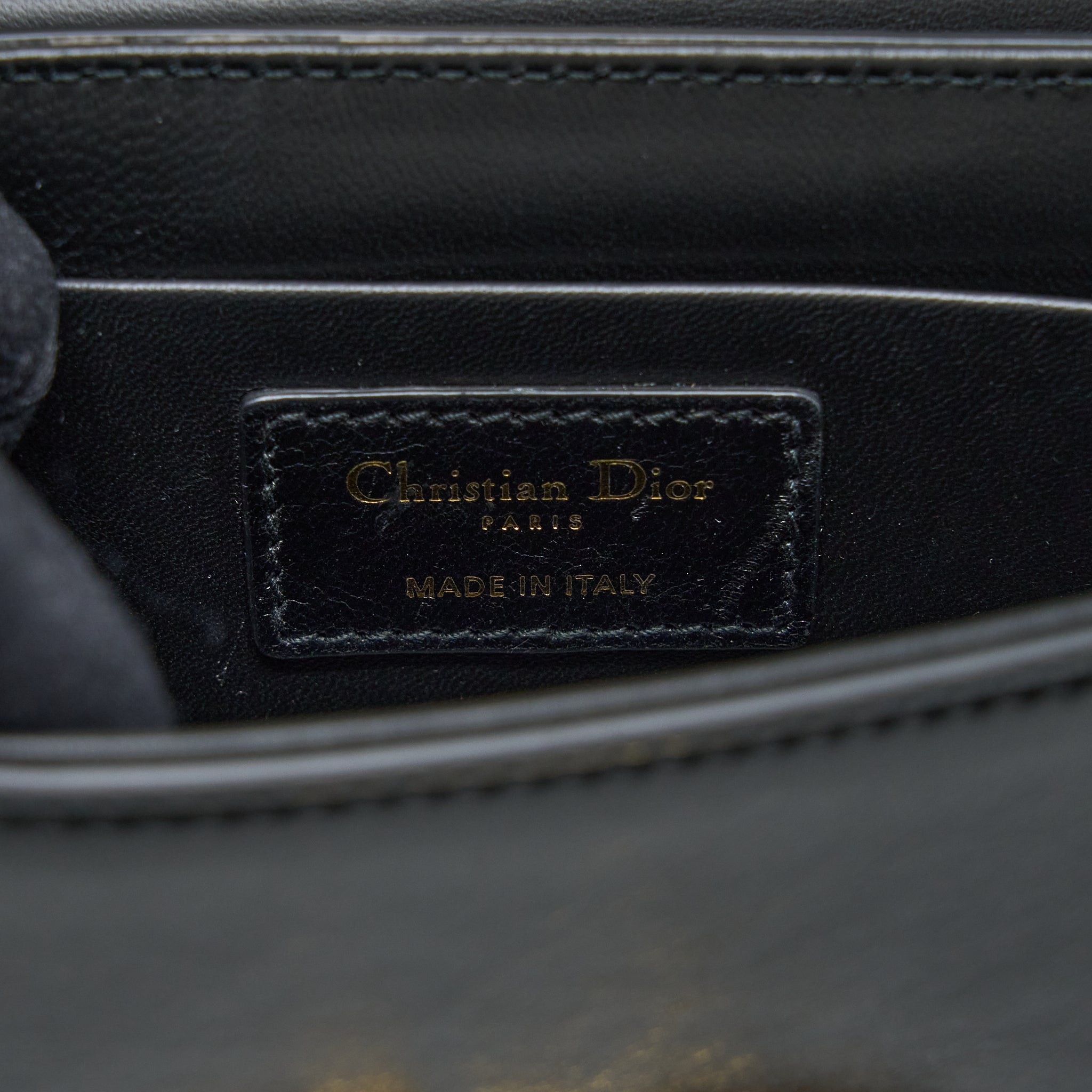 DIOR 30 MONTAIGNE MINI BOX BAG LAMBSKIN BLACK GHW