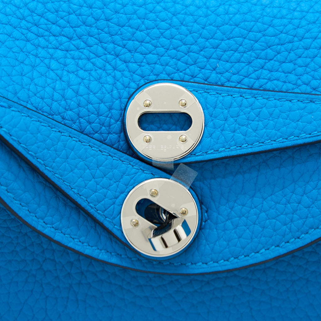 HERMES MINI LINDY CLEMENCE BLUE SHW