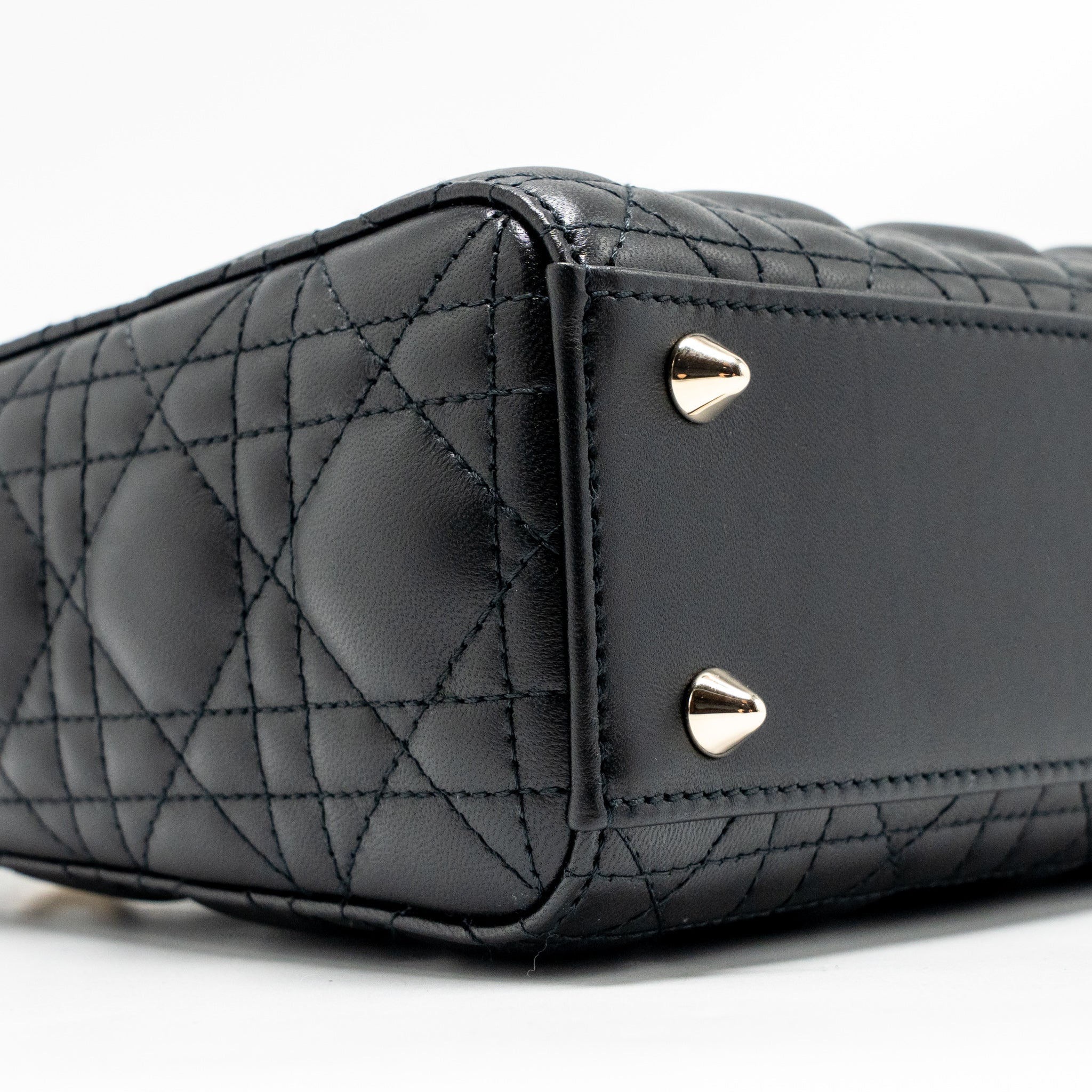DIOR MY ABCDIOR SMALL LADY DIOR LAMBSKIN BLACK LGHW