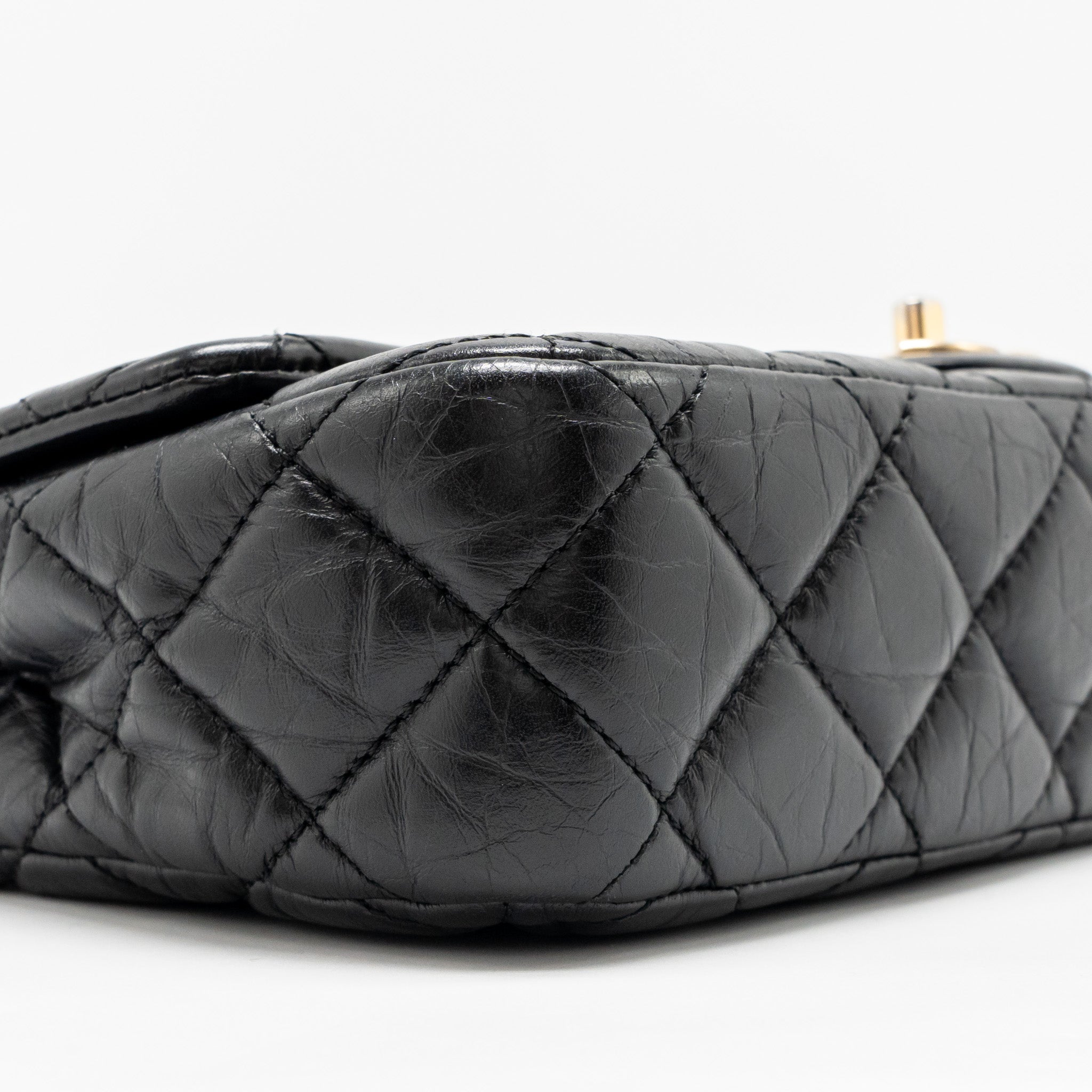 CHANEL MEDALLION QUILTED FLAP BAG AGED CALFSKIN BLACK MULTICOLOUR HARDWARE