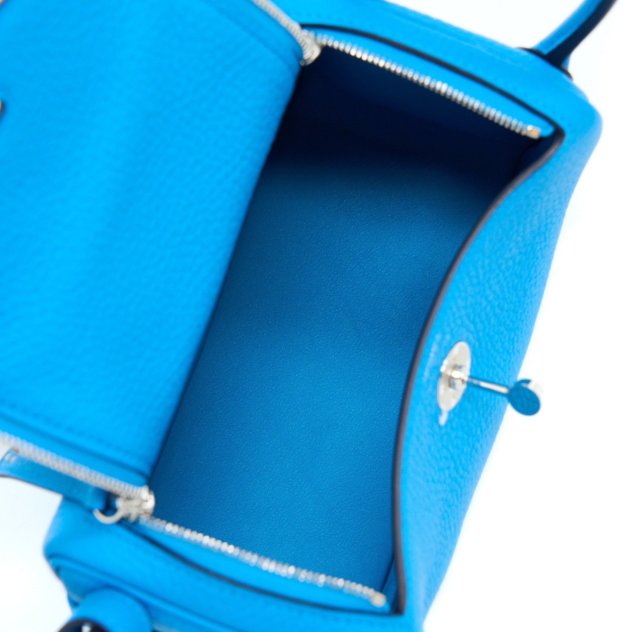 HERMES MINI LINDY CLEMENCE BLUE SHW