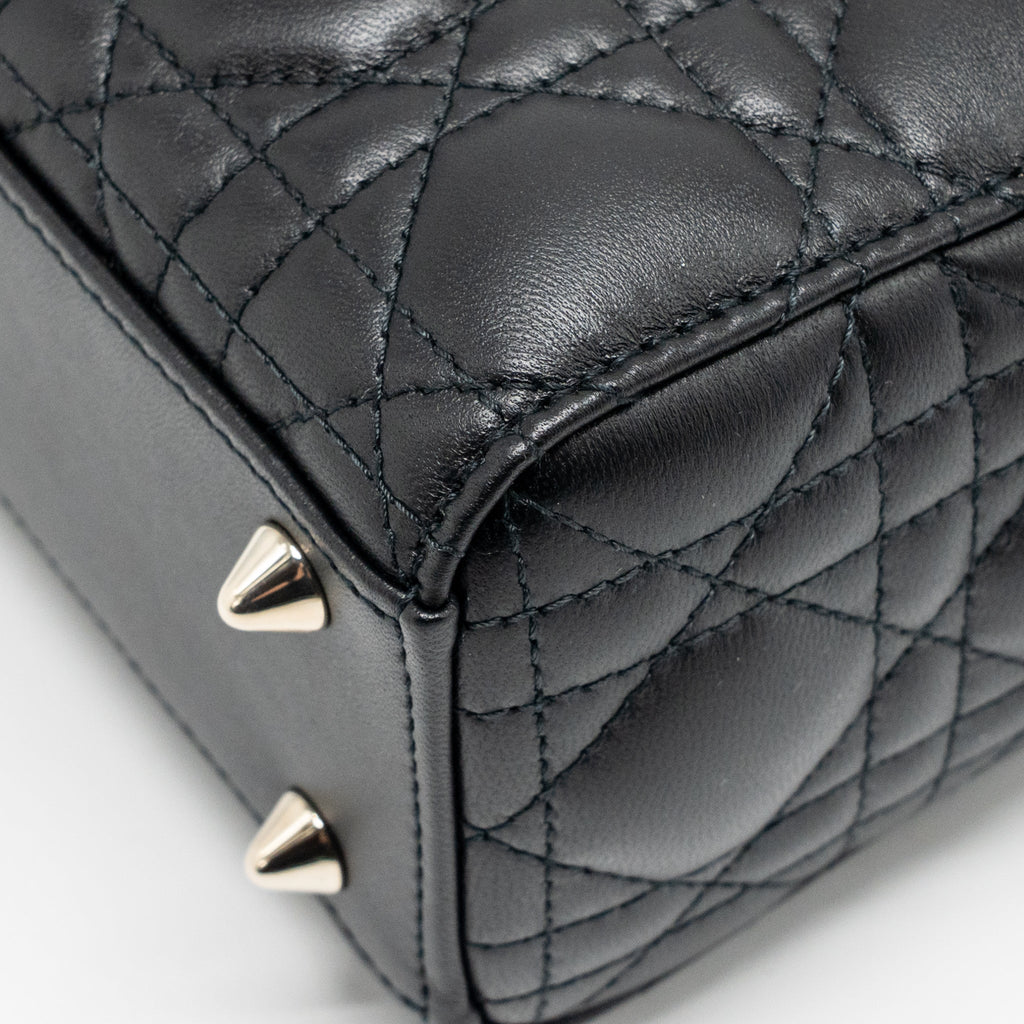 DIOR MY ABCDIOR SMALL LADY DIOR LAMBSKIN BLACK LGHW