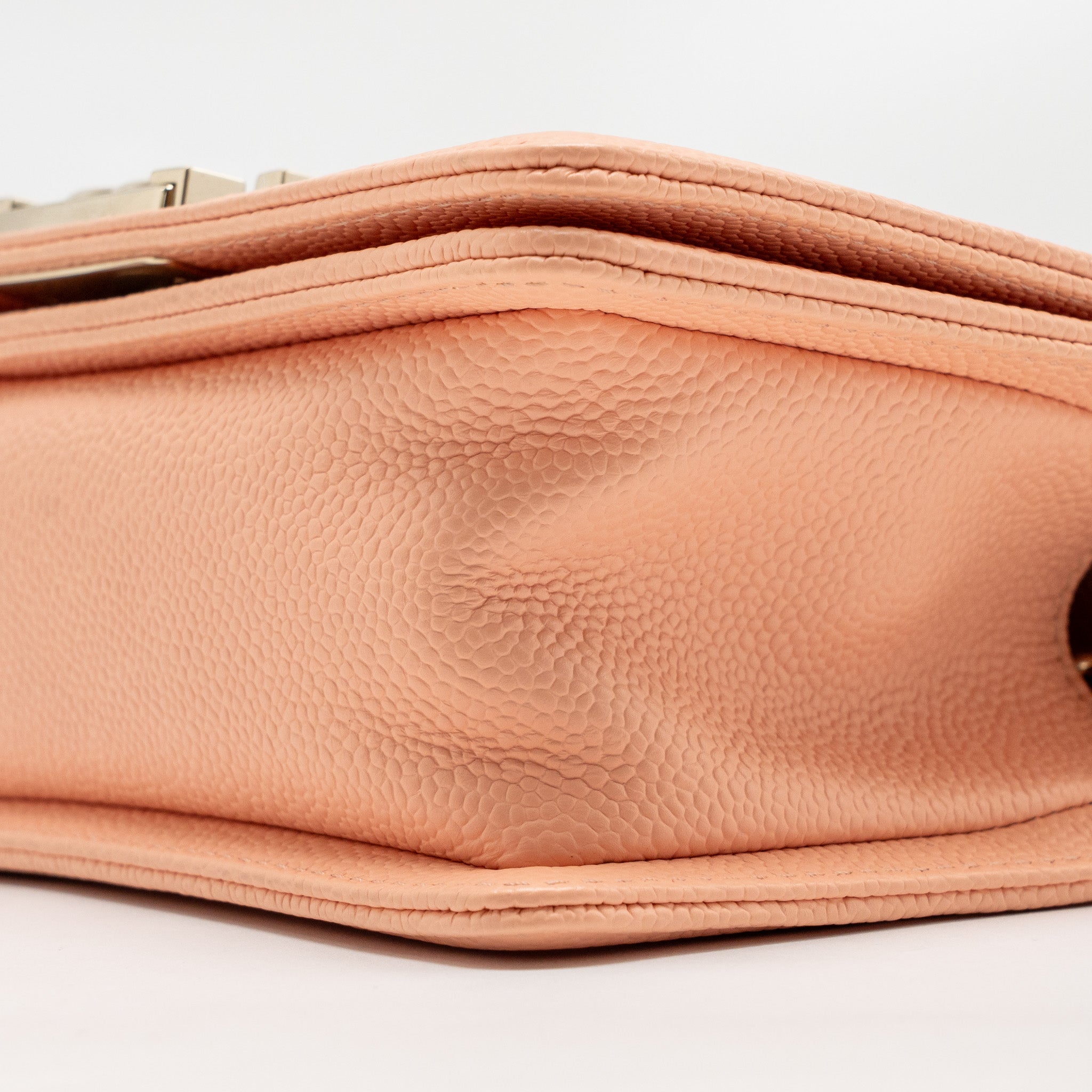 CHANEL SMALL BOY BAG CAVIAR LIGHT PINK LGHW