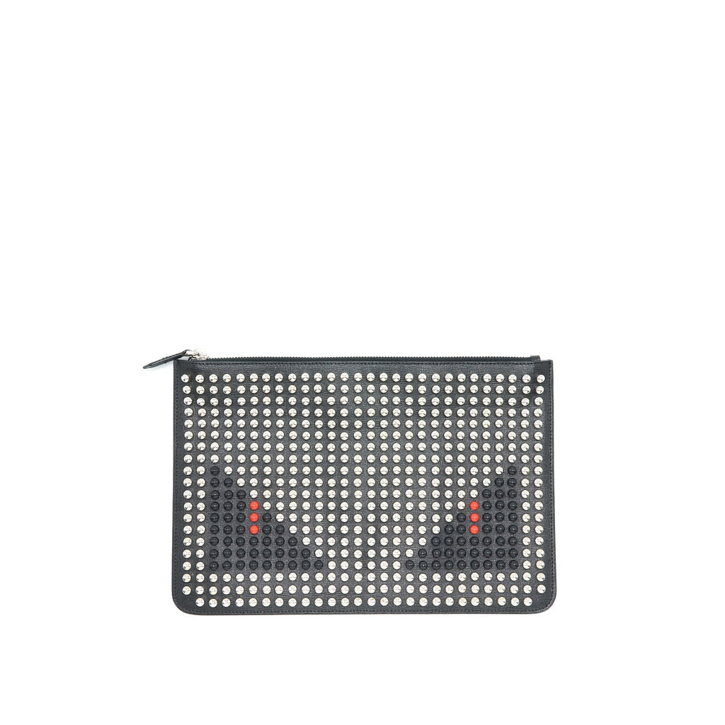 FENDI STUDDED UNISEX MONSTER CLUTCH
