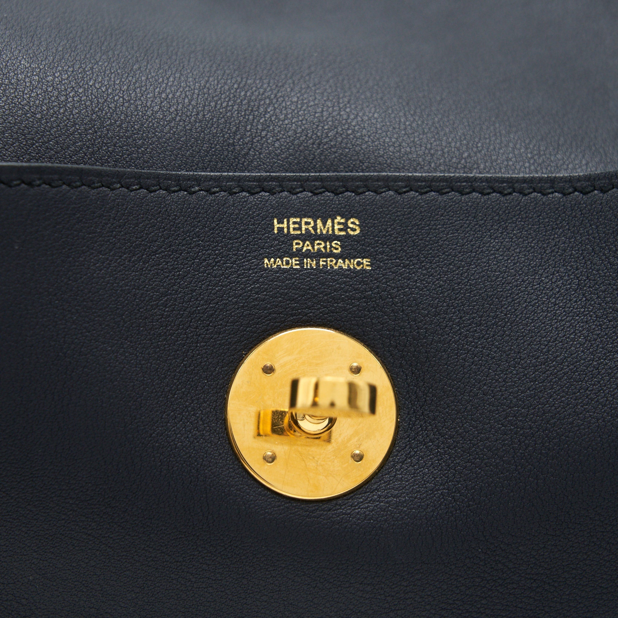 HERMES LINDY 26 SWIFT NAVY AND ORANGE GHW