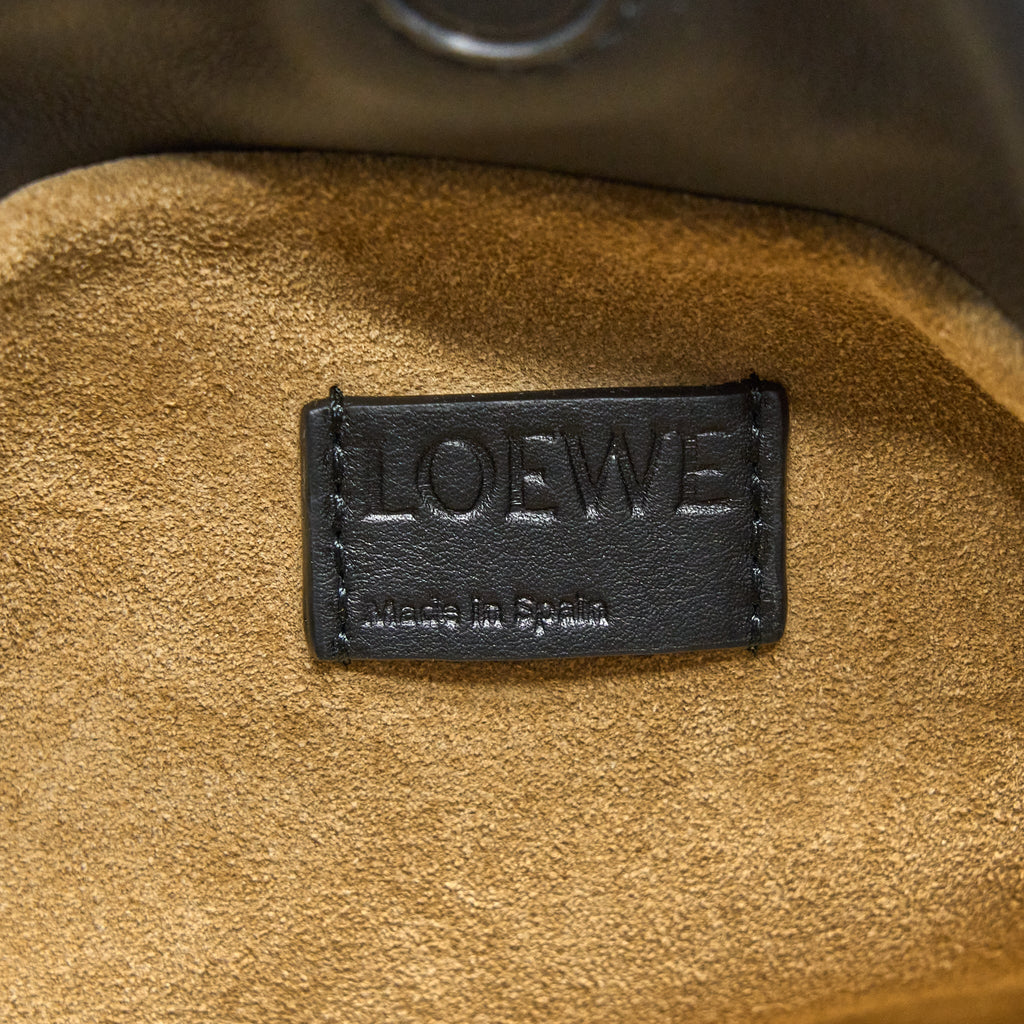 LOEWE FLAMENCO MEDIUM CLUTCH BAG BLACK NAPPA CALFSKIN GHW