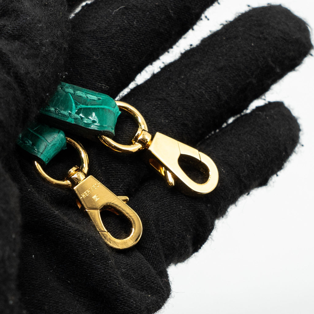 HERMES MINI KELLY II ALLIGATOR MISSISSIPPIENSIS LISSE 6Q VERT EMERAUDE GHW