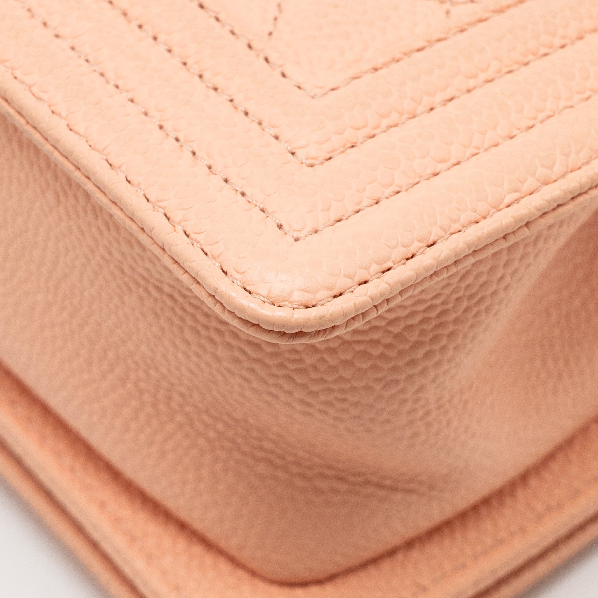 CHANEL SMALL BOY BAG CAVIAR LIGHT PINK LGHW