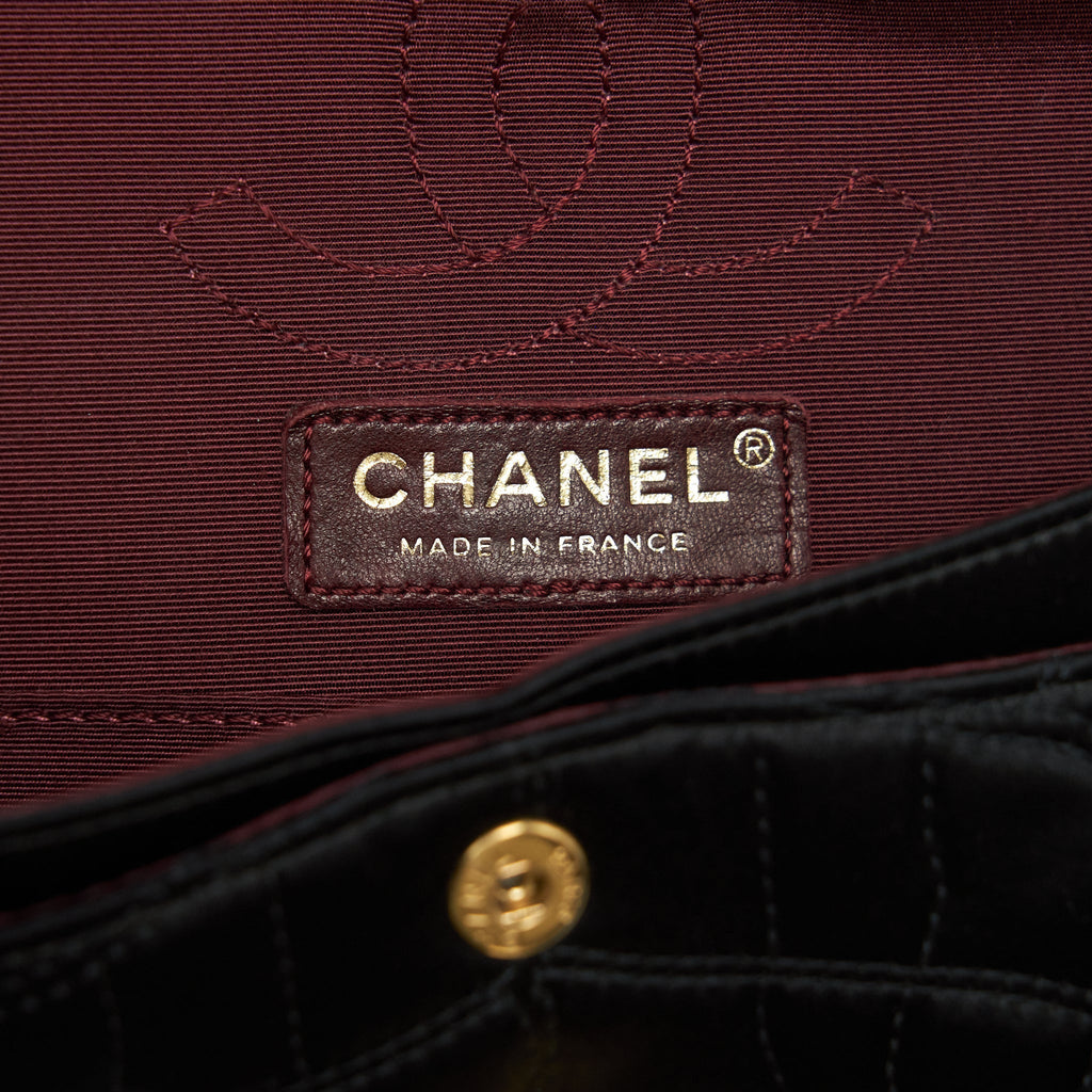 CHANEL 2.55 REISSUE FLAP BAG SATIN BLACK GHW