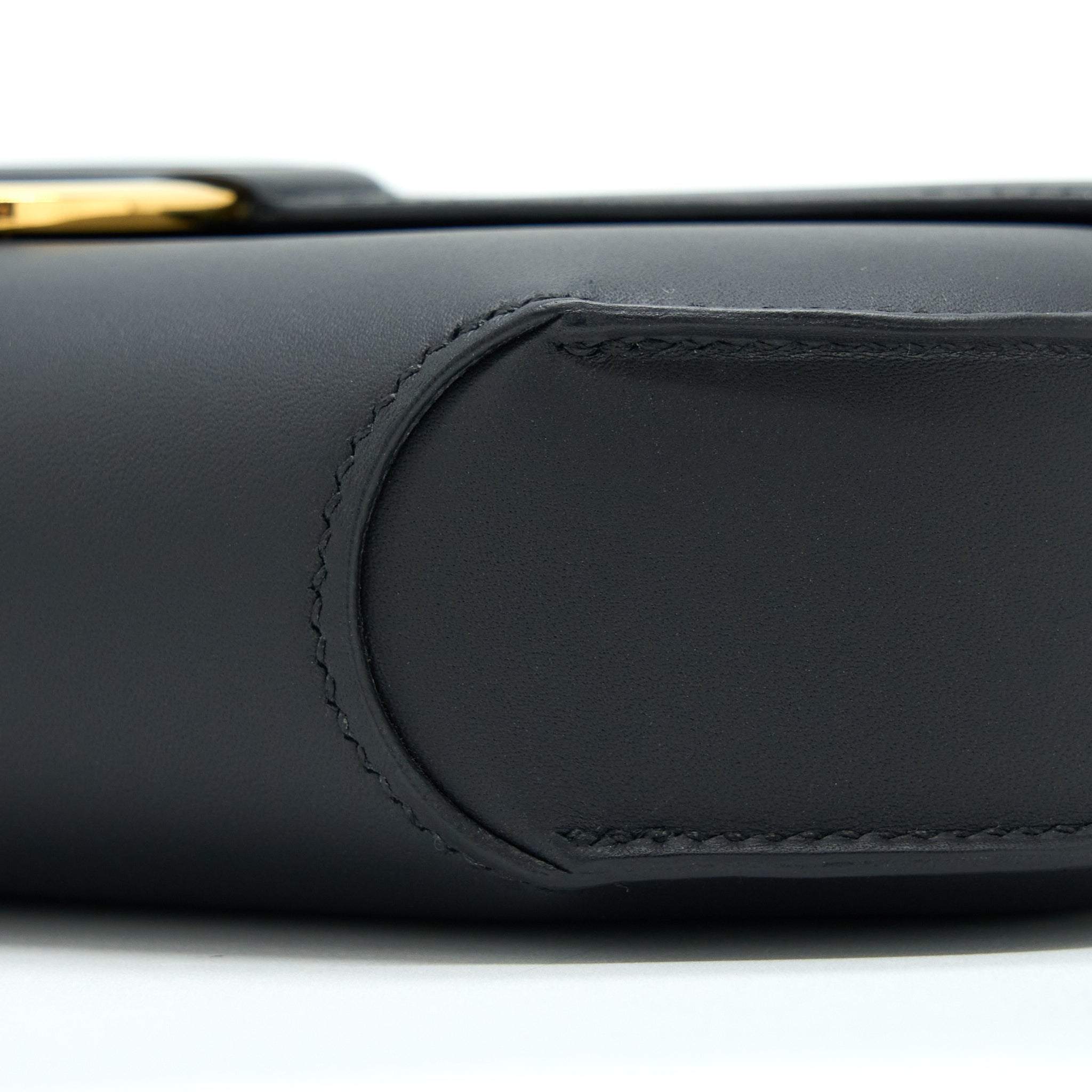 HERMES CHERCHE MIDI CLUTCH BAG MONSIEUR BLACK GHW