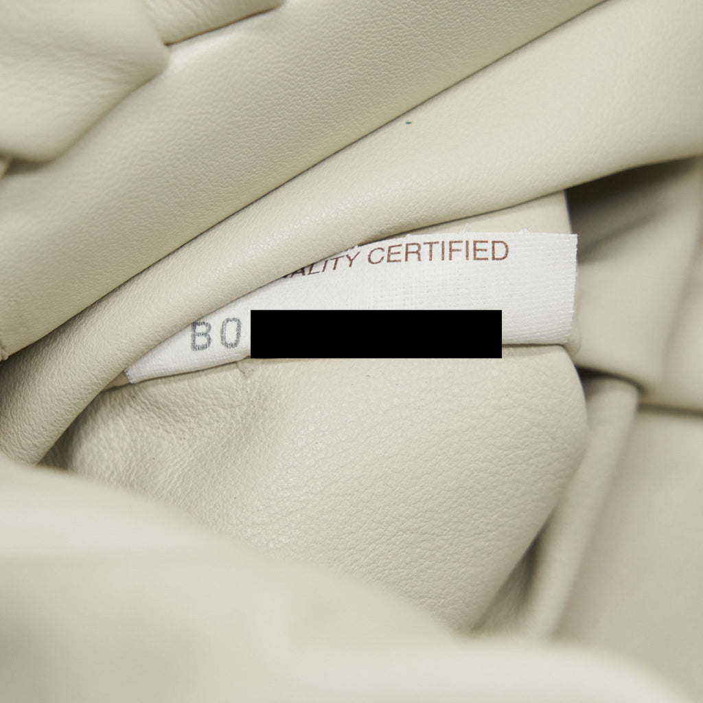 BOTTEGA VENETA CHAIN POUCH BAG WHITE GHW