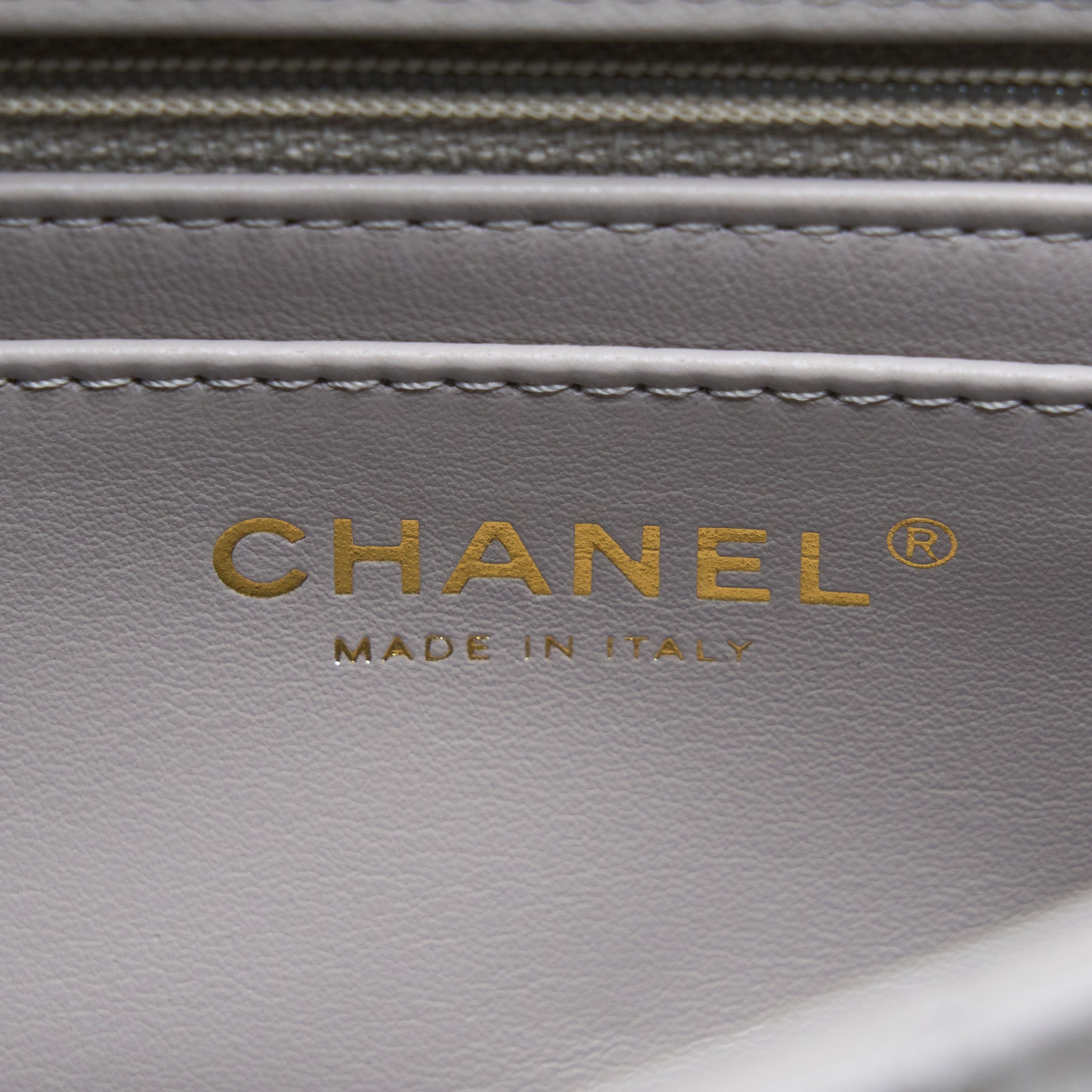 CHANEL PEARL CRUSH MINI RECTANGULAR LAMBSKIN GREY BRUSHED GHW (MICROCHIP)