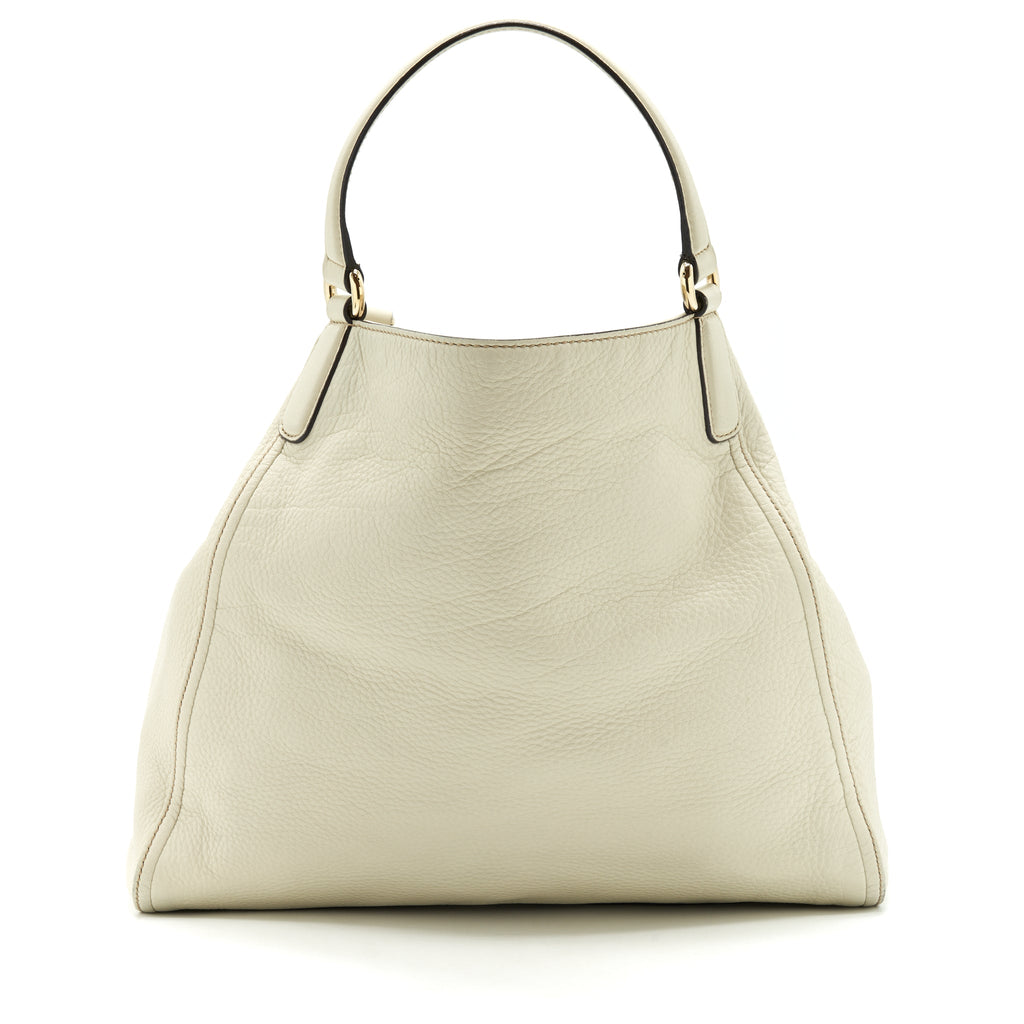 GUCCI GG DISCO TOTE BAG WHITE GHW