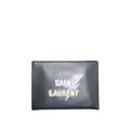 SAINT LAUREN PRINTED CLUTCH BLACK