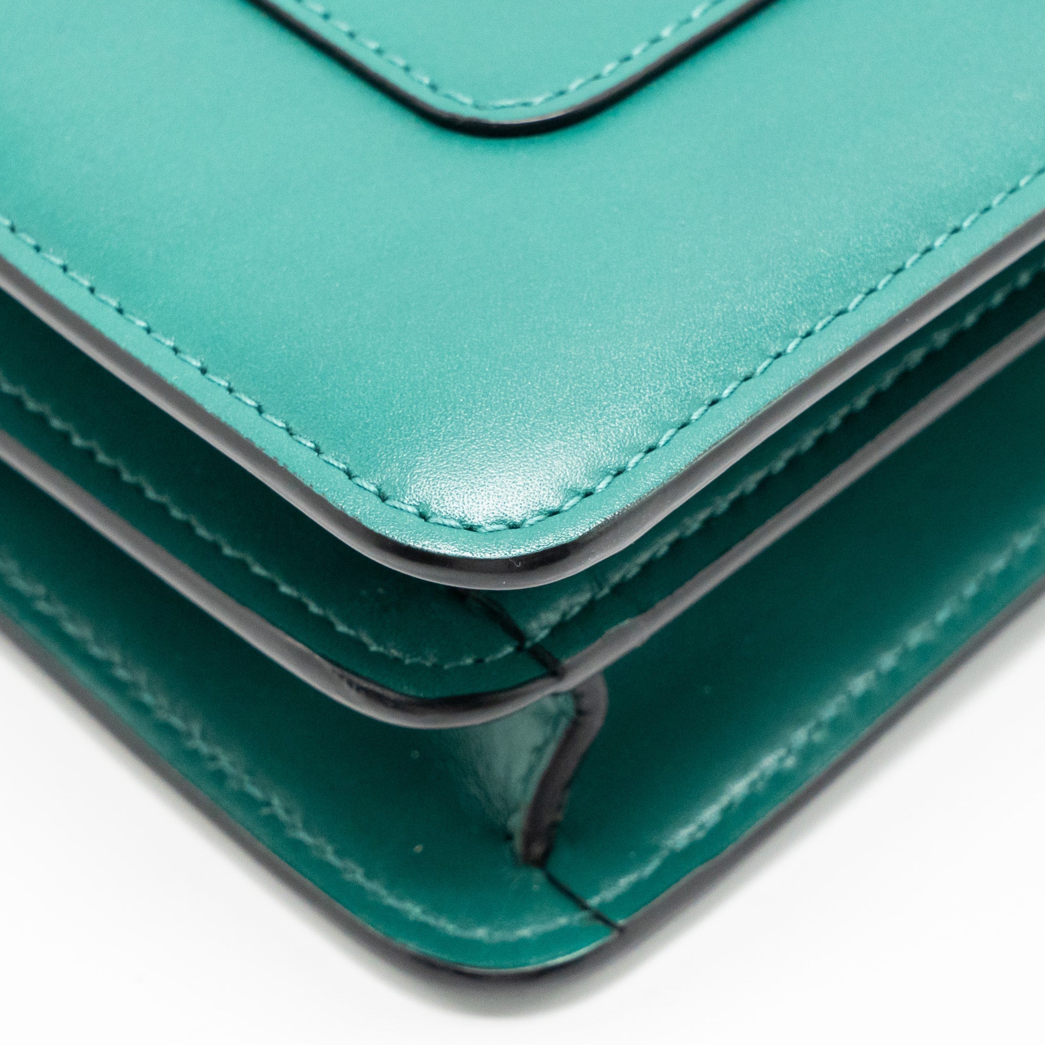 BVLGARI SERPENTI FOREVER SHOULDER BAG CALFSKIN GREEN LGHW