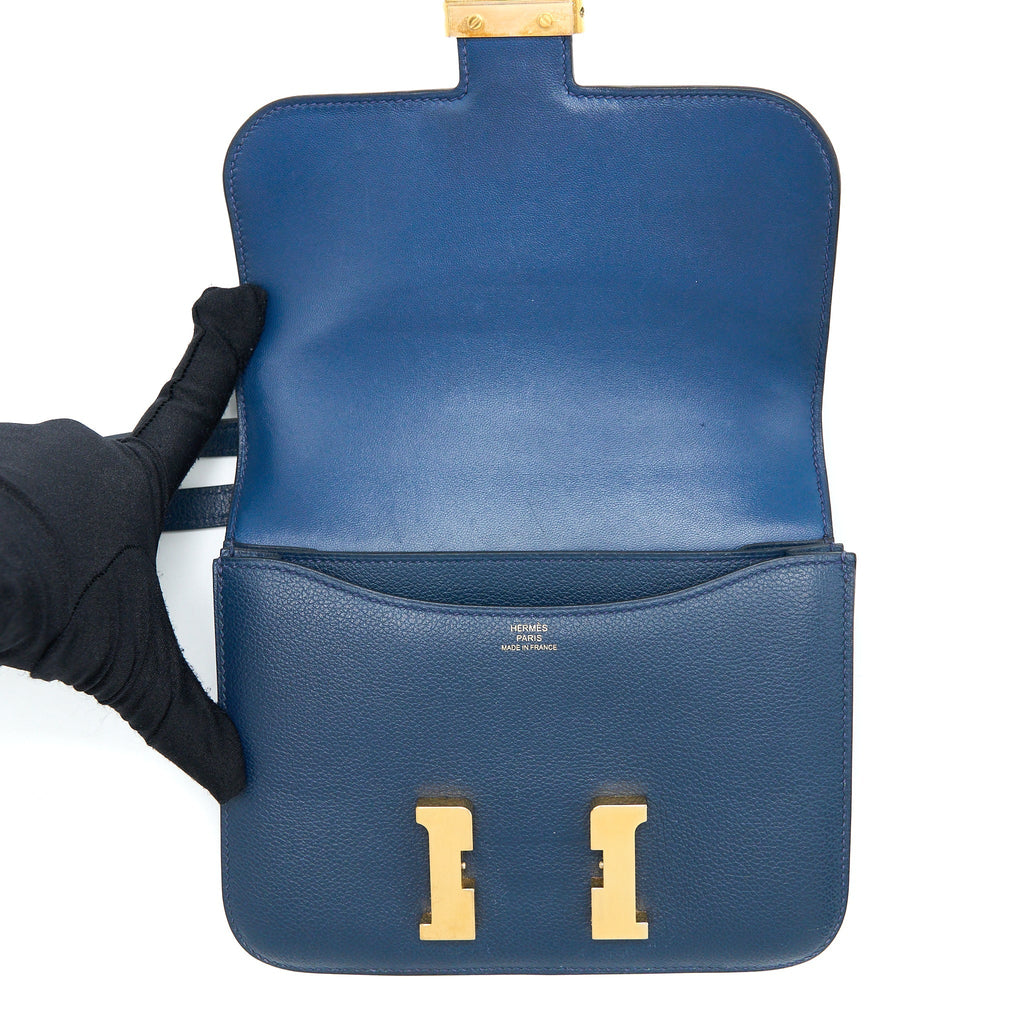 HERMES MINI CONSTANCE EVERCOLOR 7L BLUE DE MALTE GHW