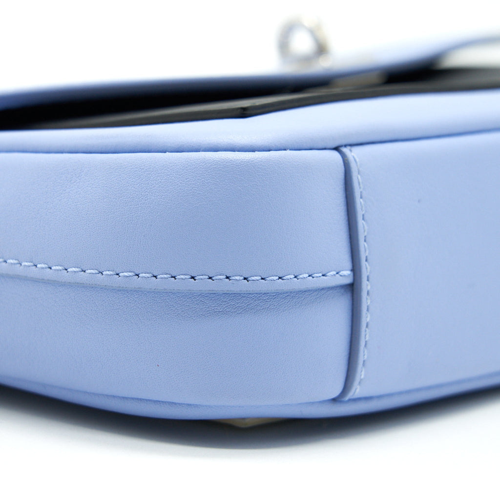 DIOR EVENING WALLET ON CHAIN LIGHT BLUE/ BLACK/ WHITE
