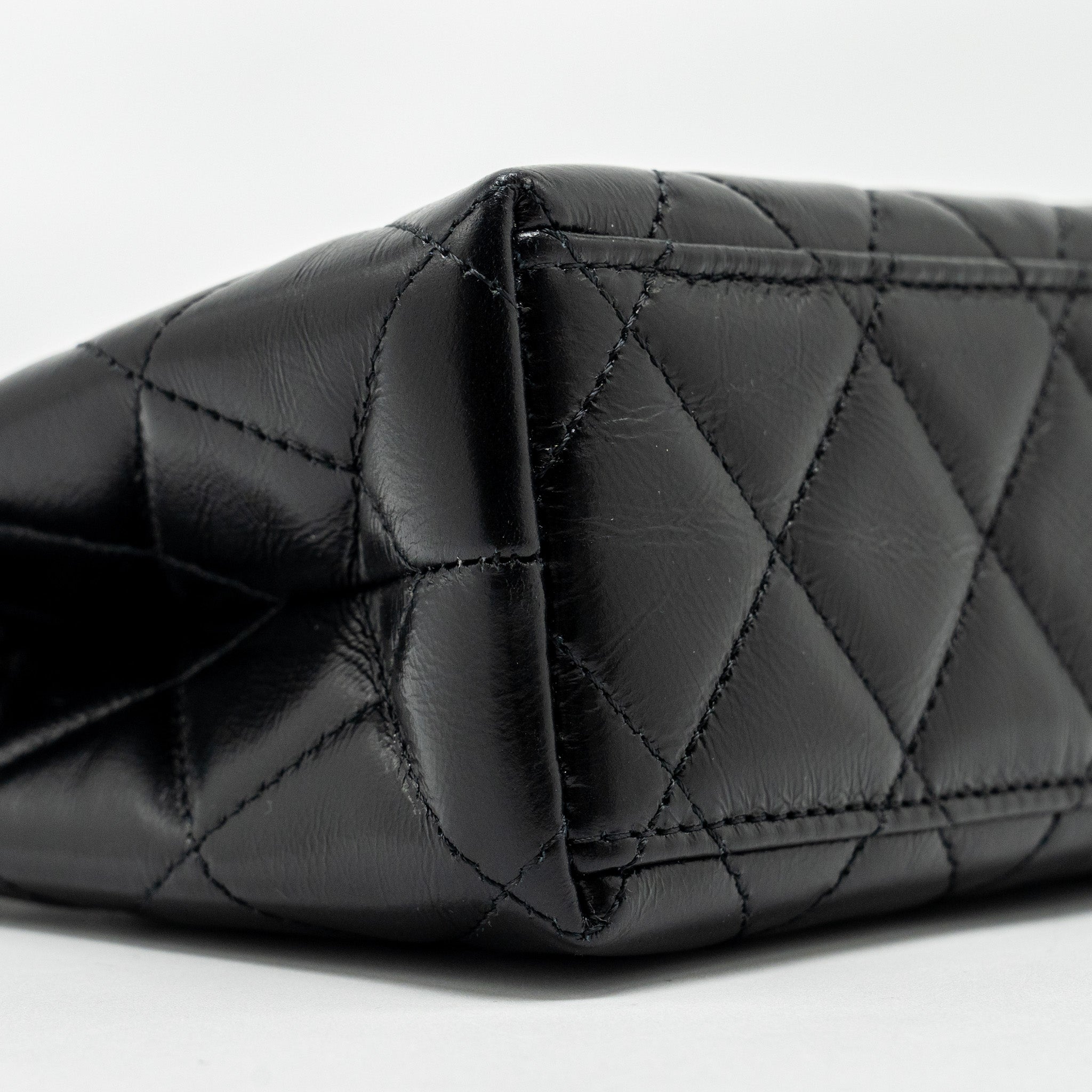 CHANEL MINI KELLY SHOPPING TOTE BAG CALFSKIN BLACK GHW (MICROCHIP)