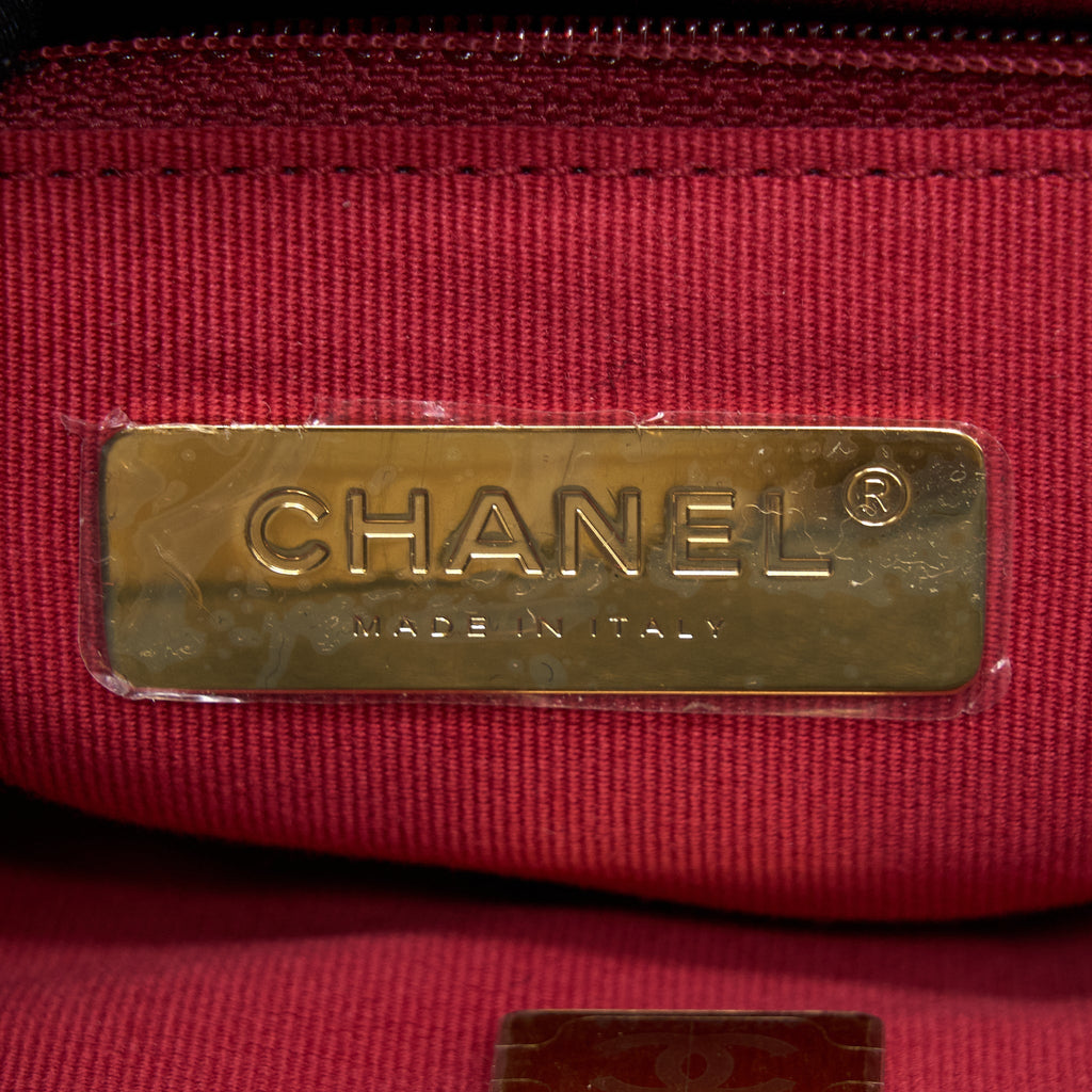 CHANEL SMALL 19 BAG LAMBSKIN BLACK MULTICOLOUR HARDWARE (MICROCHIP)