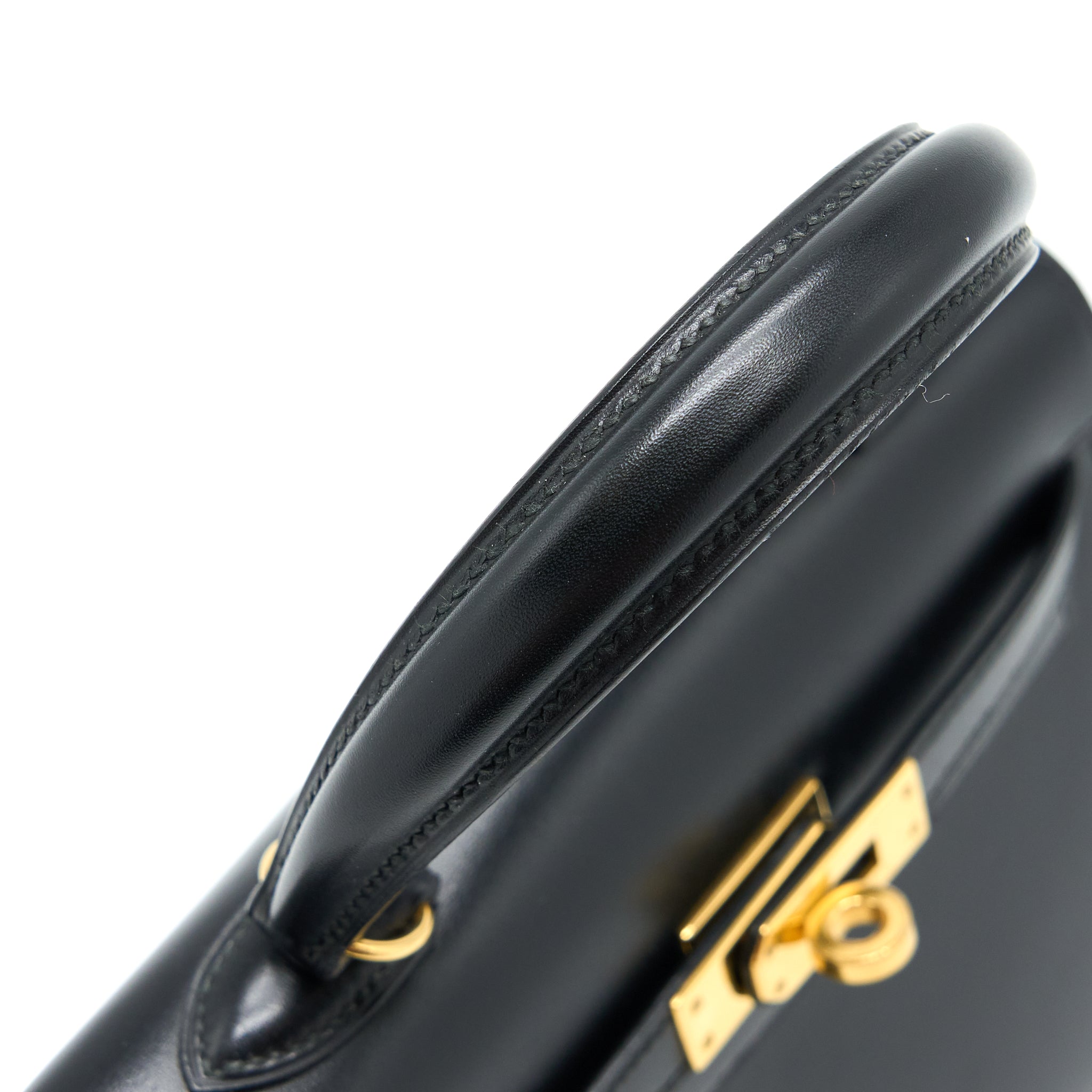 HERMES VINTAGE KELLY 20 BOX BLACK GHW