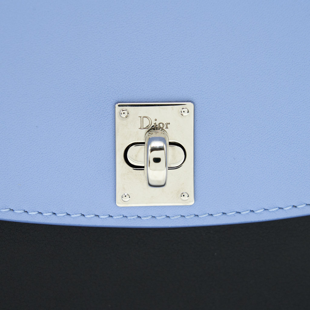 DIOR EVENING WALLET ON CHAIN LIGHT BLUE/ BLACK/ WHITE
