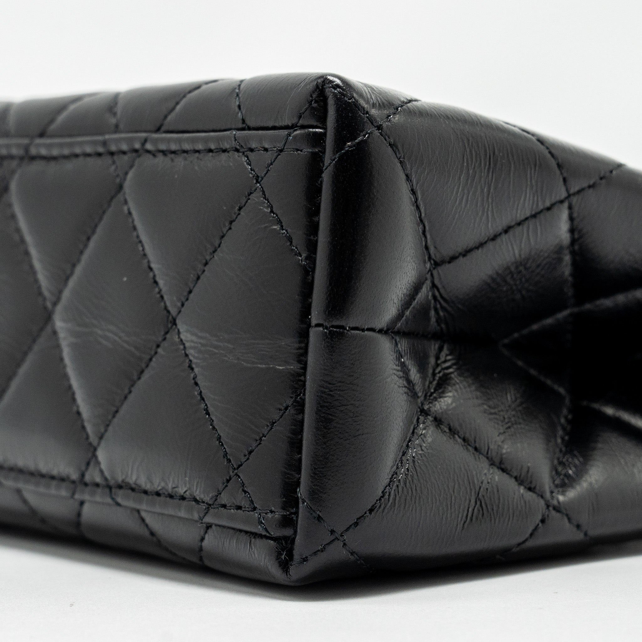 CHANEL MINI KELLY SHOPPING TOTE BAG CALFSKIN BLACK GHW (MICROCHIP)