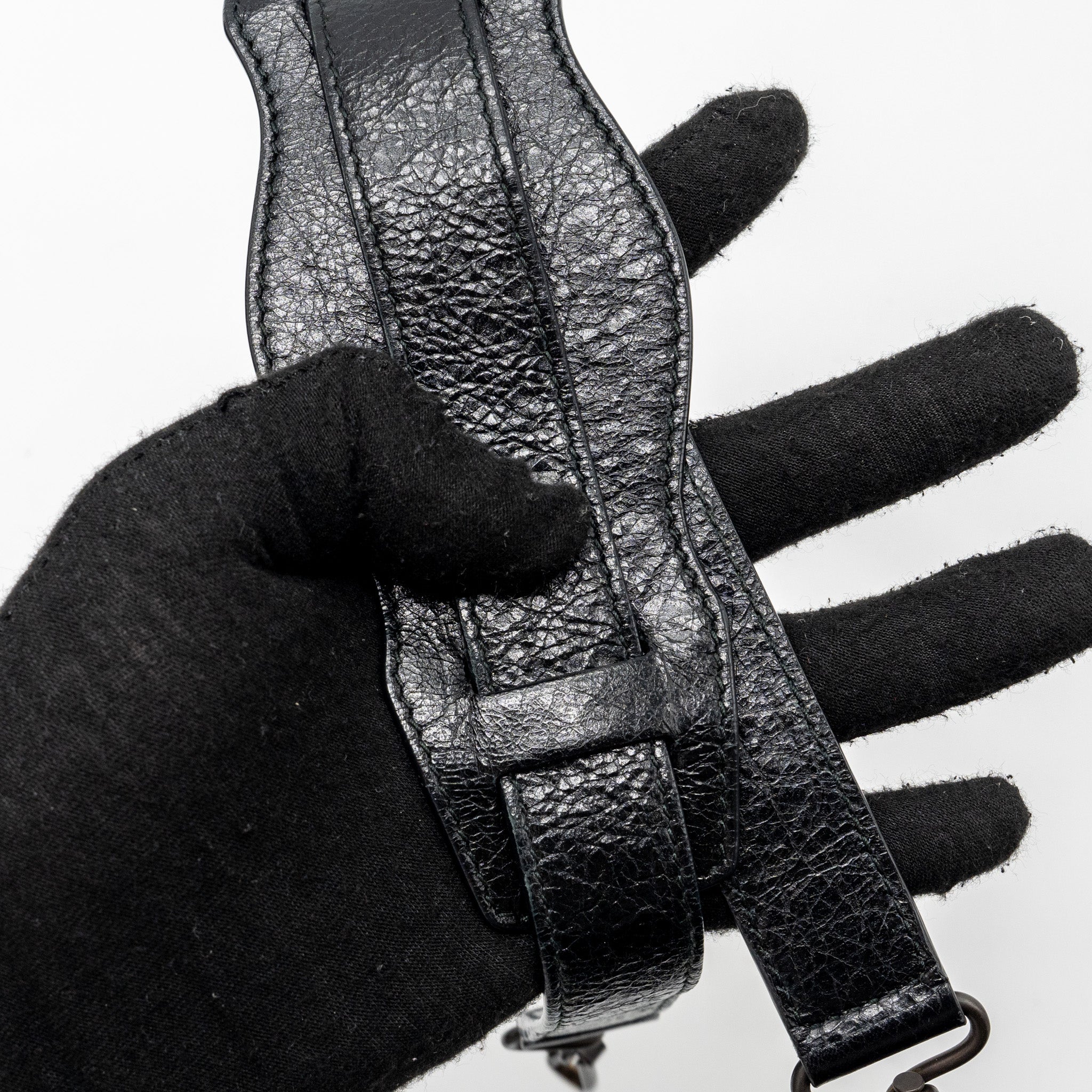 BALENCIAGA CITY BAG CALFSKIN BLACK RUTHENIUM HARDWARE