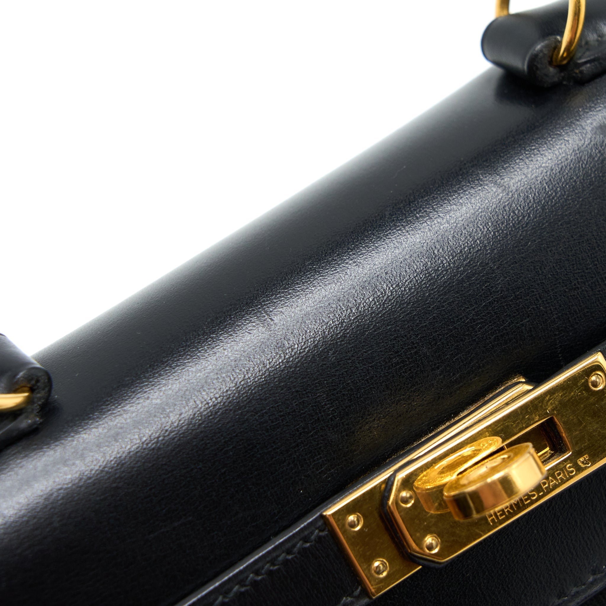 HERMES VINTAGE KELLY 20 BOX BLACK GHW