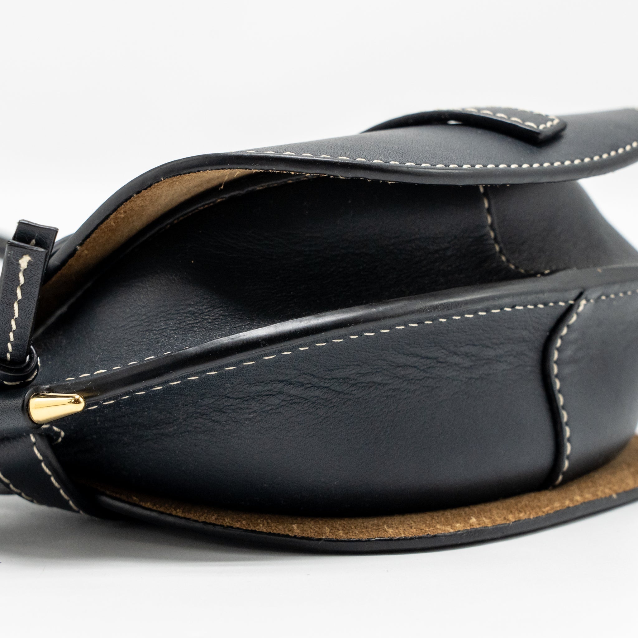 LOEWE MINI GATE BAG CALFSKIN DARK BLUE GHW