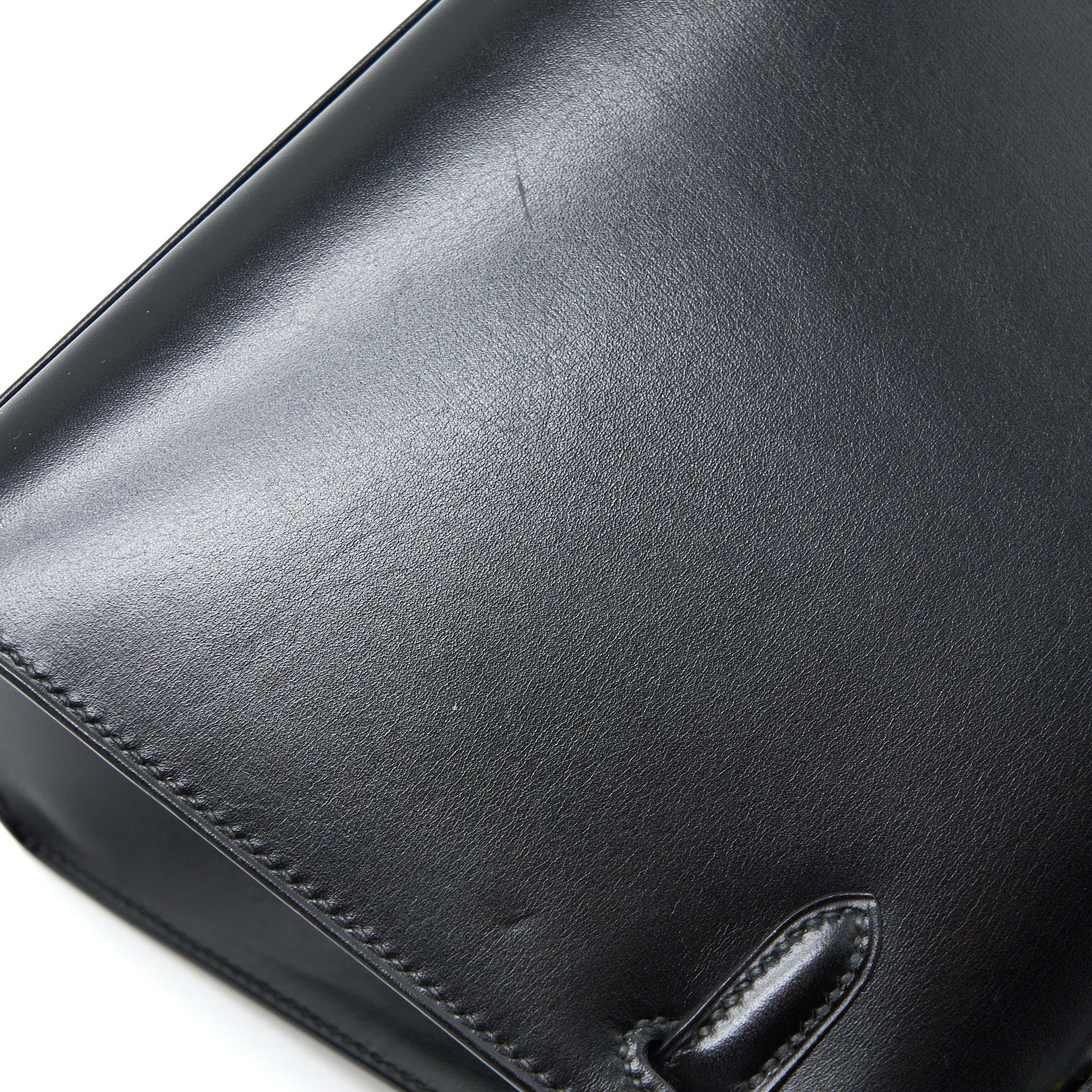 HERMES VINTAGE KELLY 20 BOX BLACK GHW