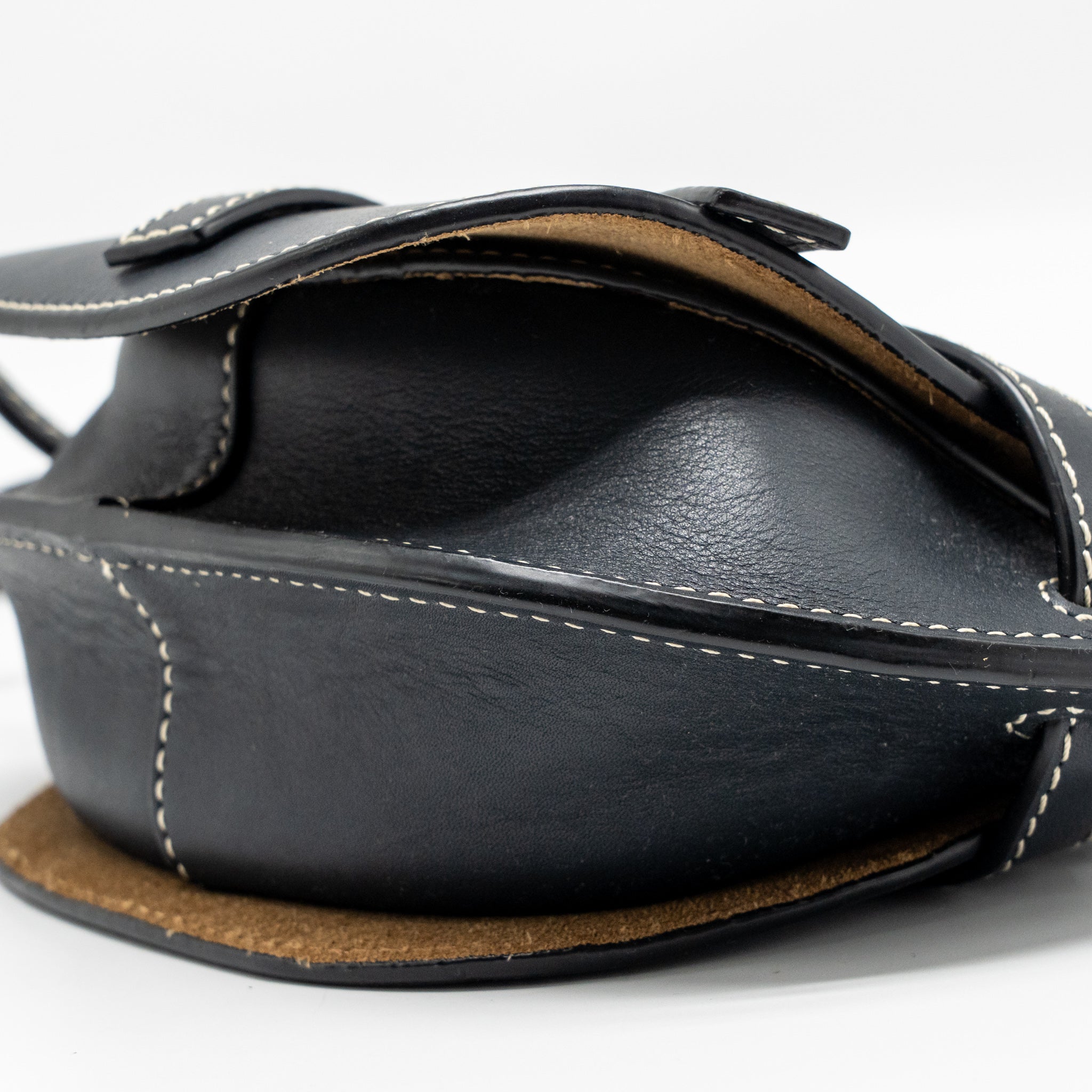 LOEWE MINI GATE BAG CALFSKIN DARK BLUE GHW