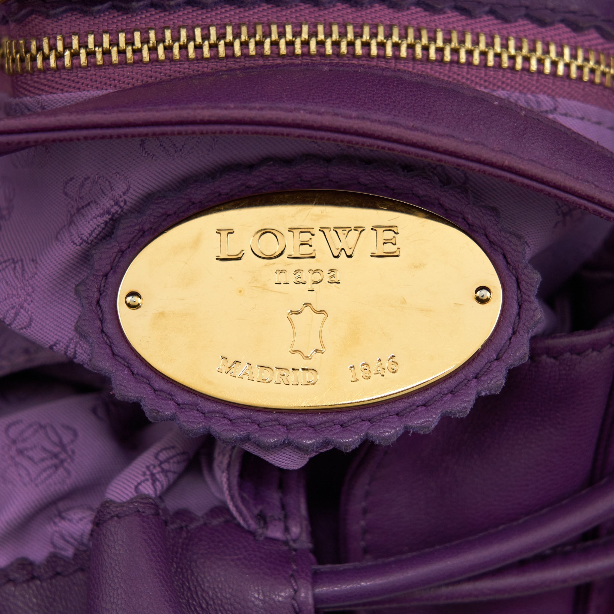 LOEWE FLAMENCO BAG PURPLE GHW