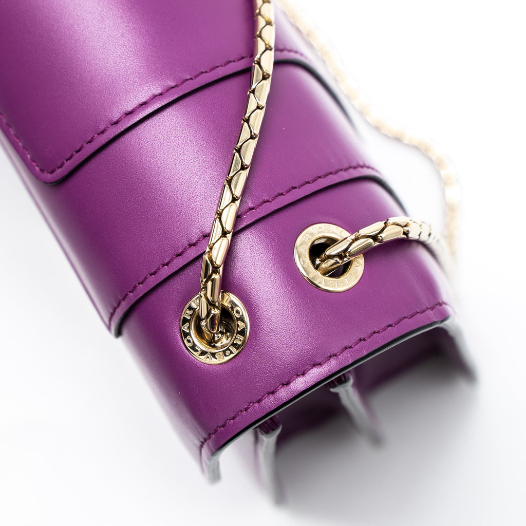 BVLGARI SERPENTI FOREVER SHOULDER BAG CALFSKIN PURPLE LGHW