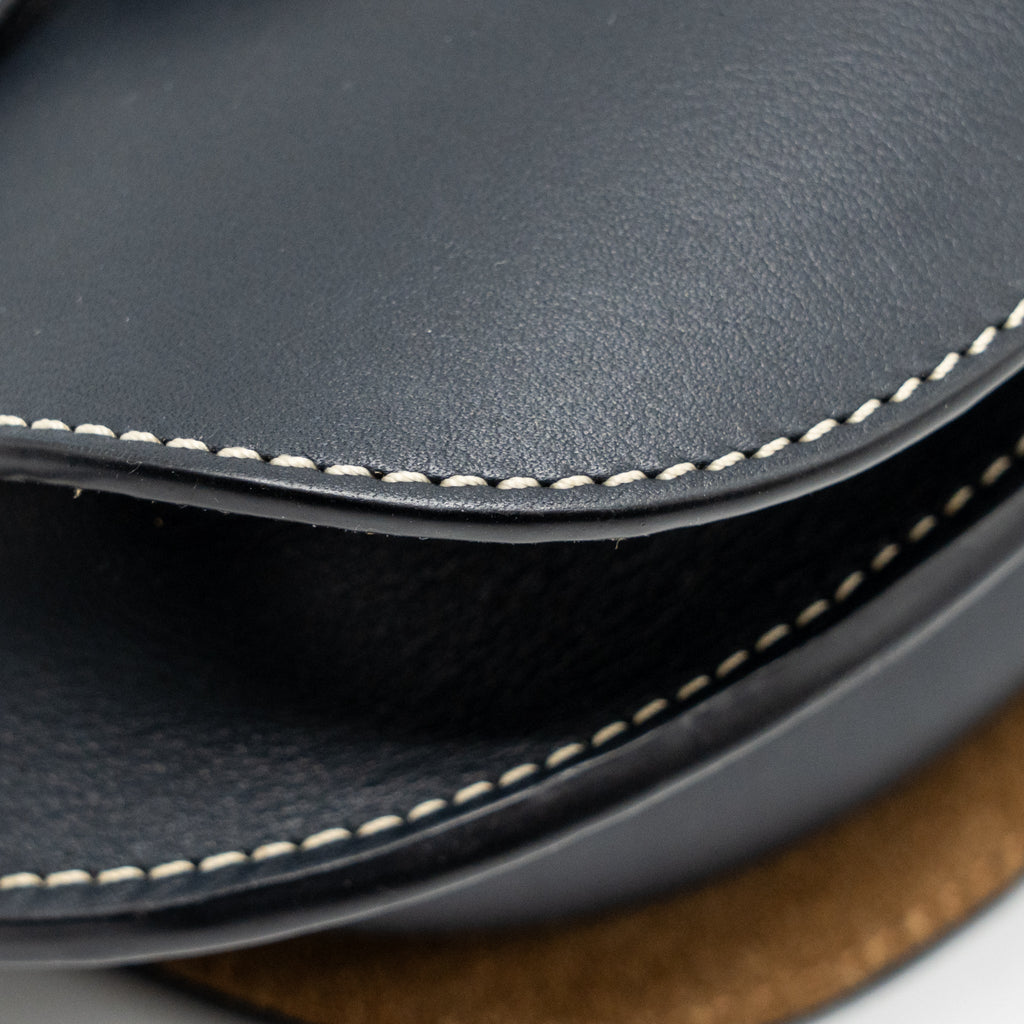 LOEWE MINI GATE BAG CALFSKIN DARK BLUE GHW