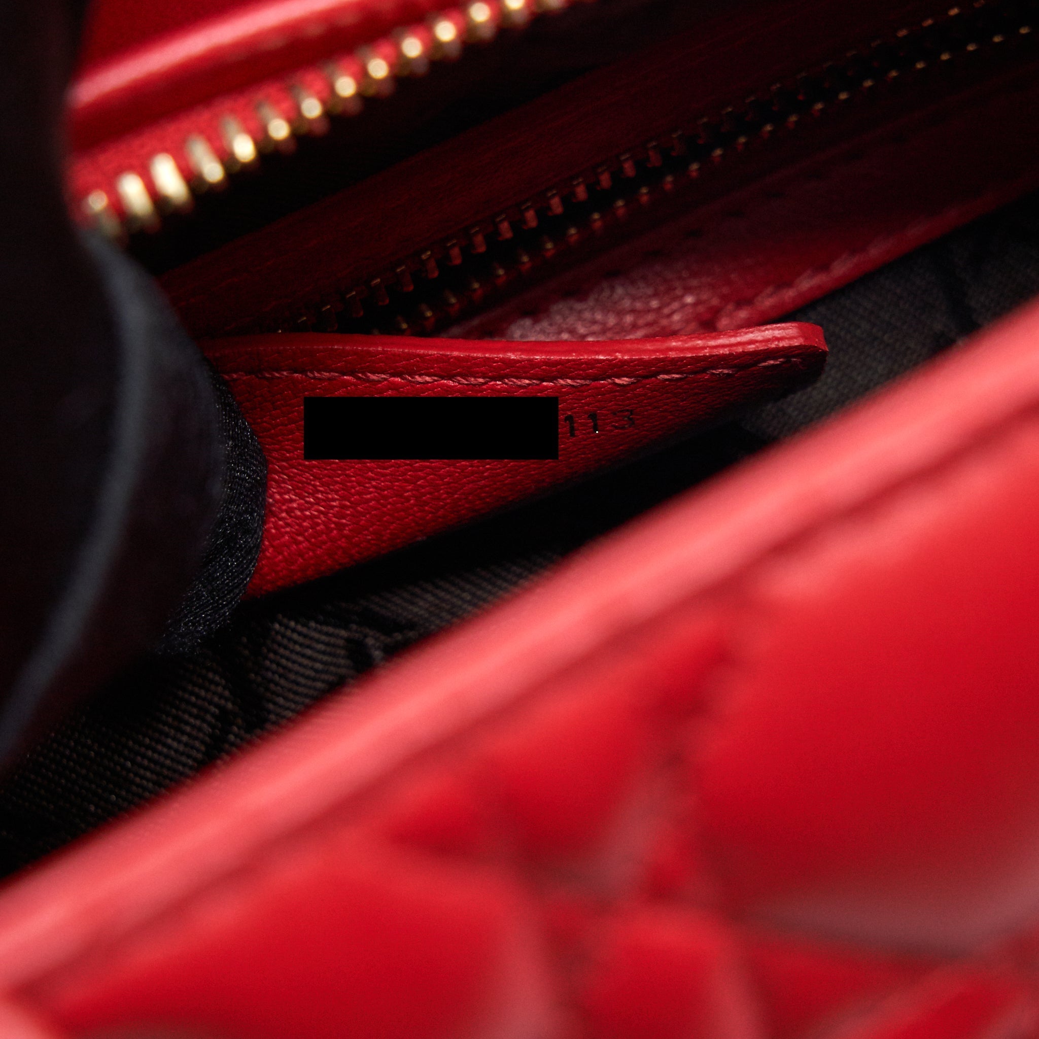 DIOR MEDIUM LADY DIOR LAMBSKIN RED GHW