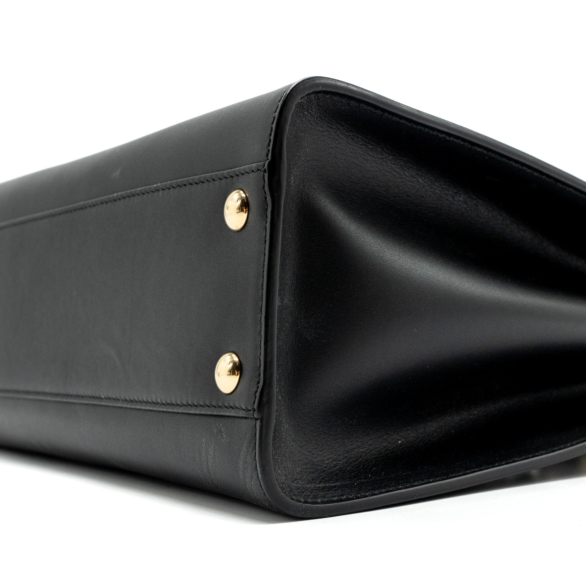 SALVATORE FERRAGAMO TOTE BAG CALFSKIN BLACK GHW