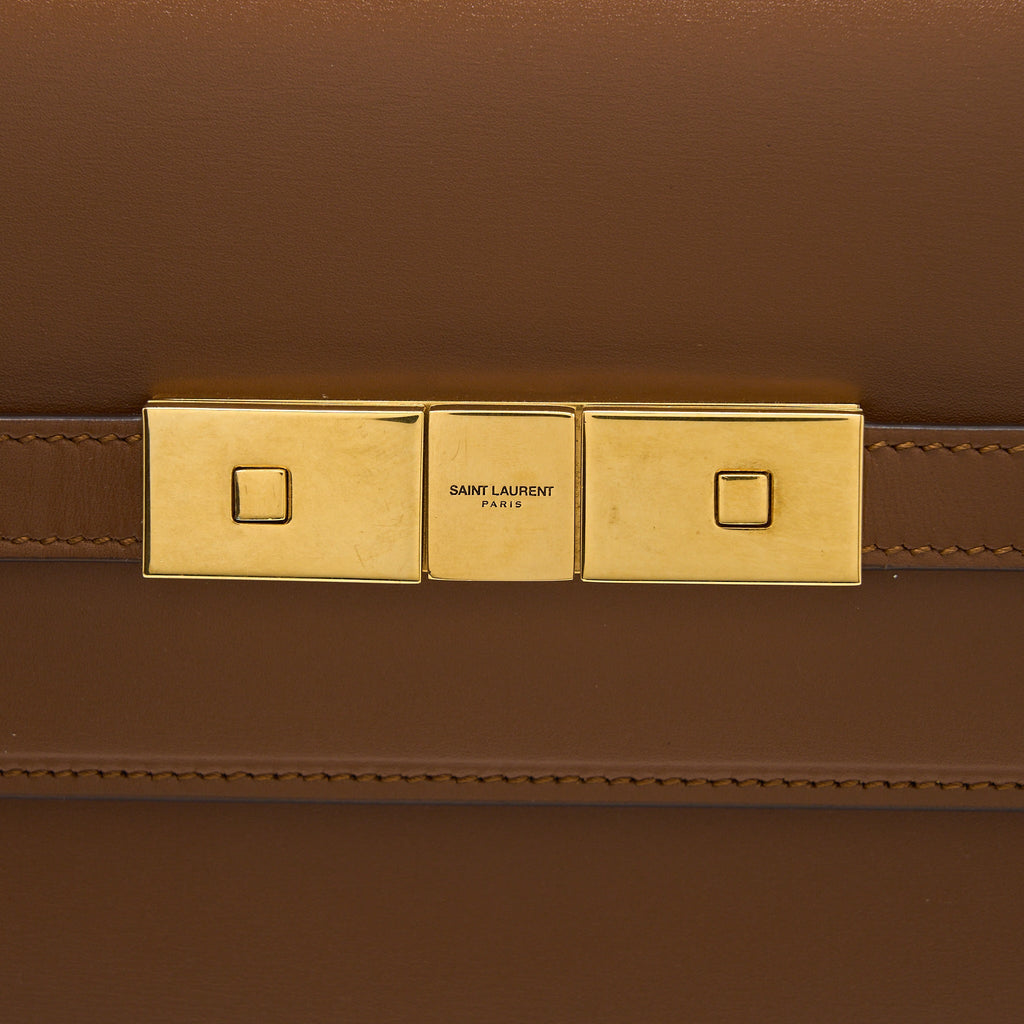 SAINT LAURENT/YSL MANHATTAN SHOULDER BAG BOX BRICK/DARK EBENE GHW