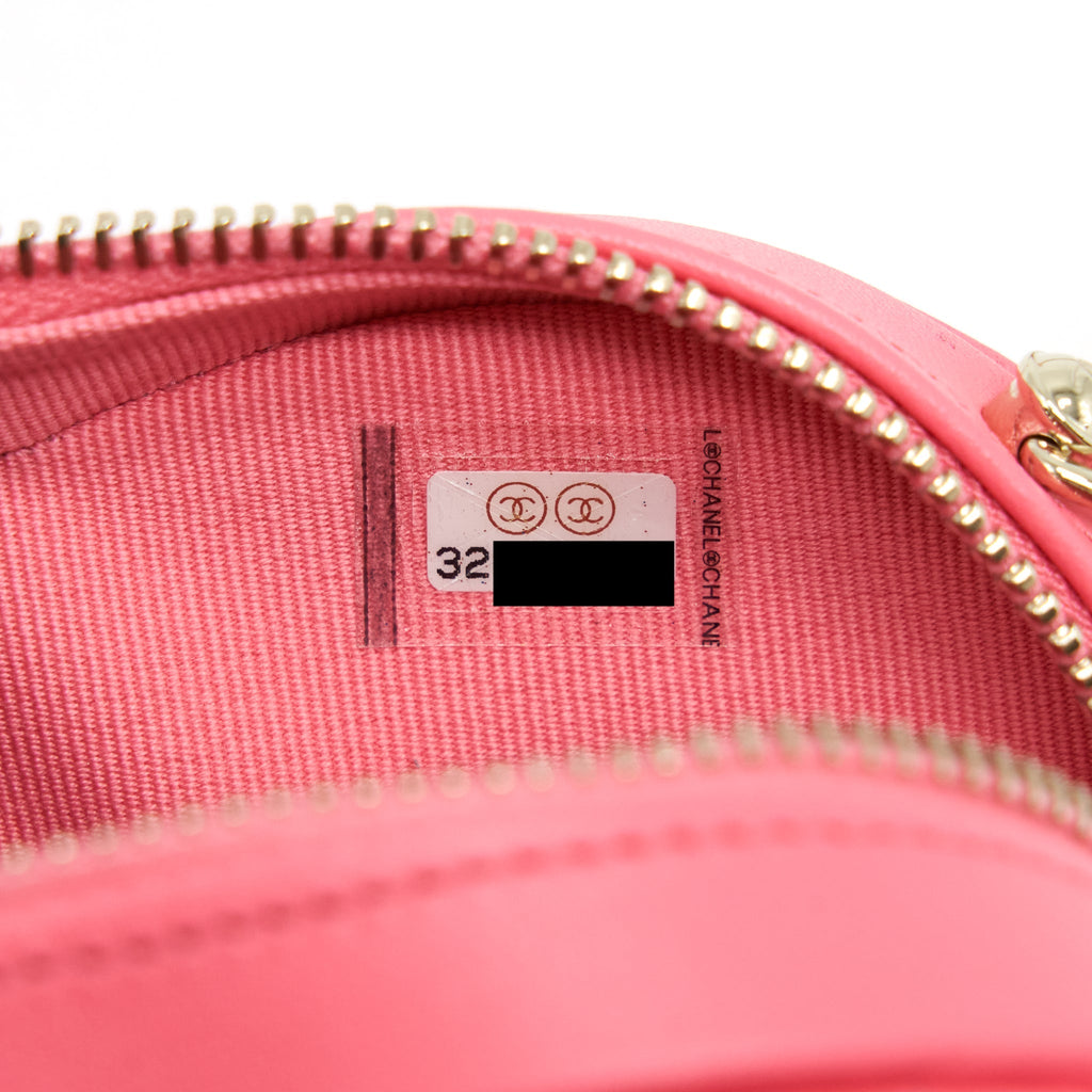 CHANEL 22S SMALL HEART BAG LAMBSKIN PINK LGHW