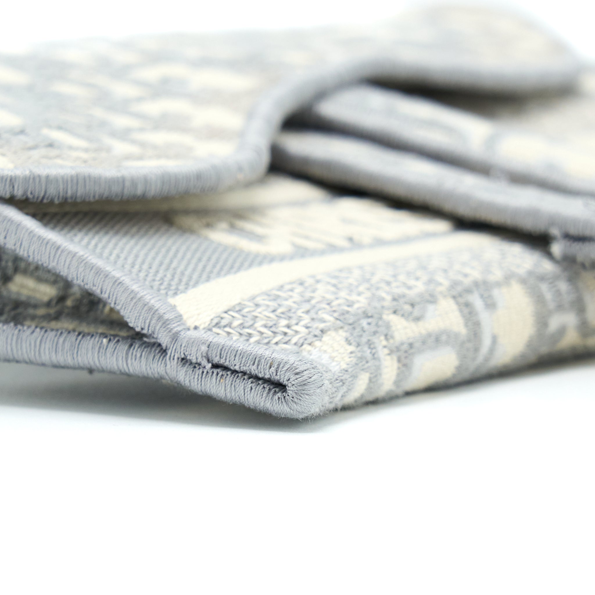 DIOR SADDLE SLIM POUCH LIGHT GREY DIOR OBLIQUE EMBROIDERY