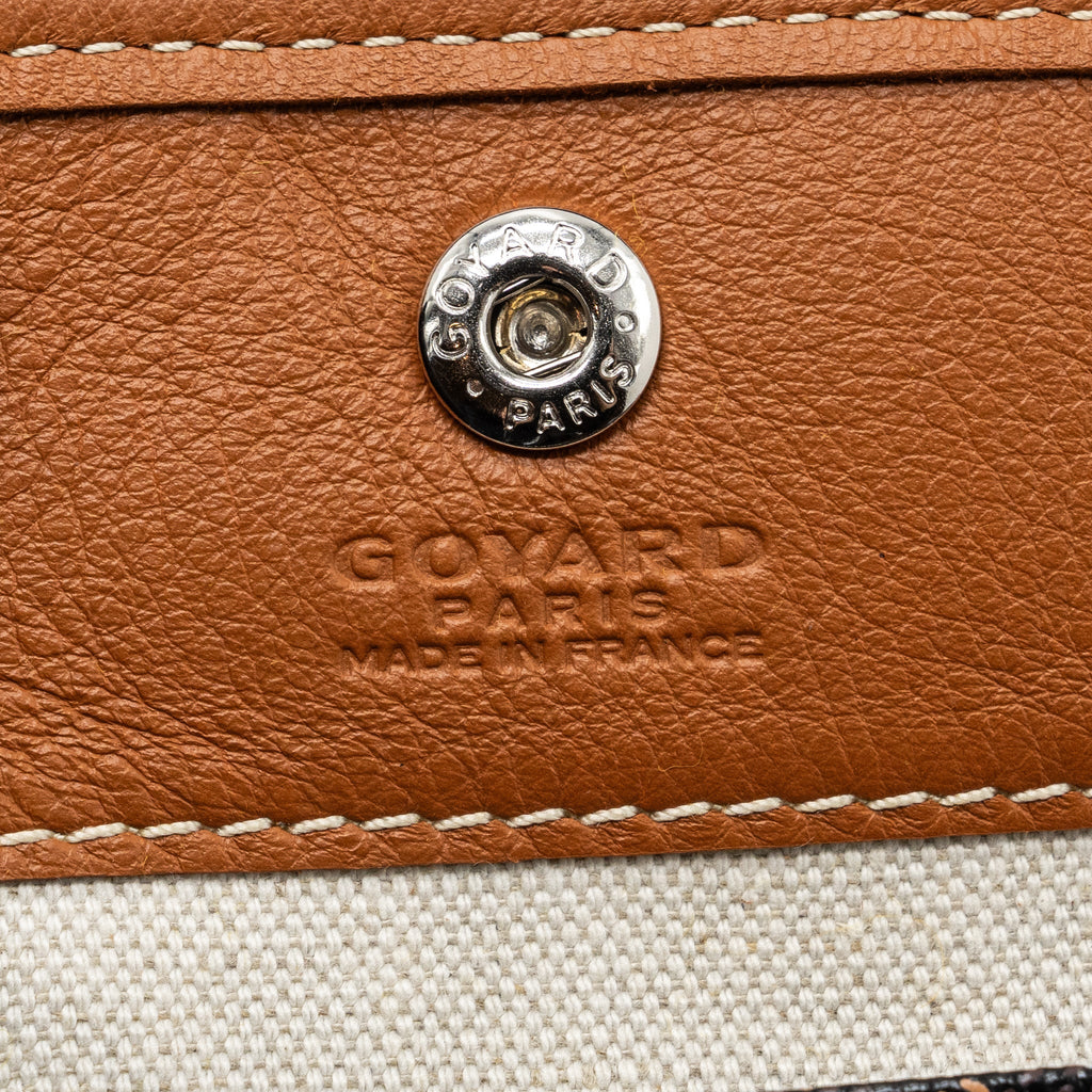 GOYARD ANJOU MINI REVERSIBLE TOTE BAG GOYARDINE CANVAS / LEATHER BROWN / MULTICOLOR