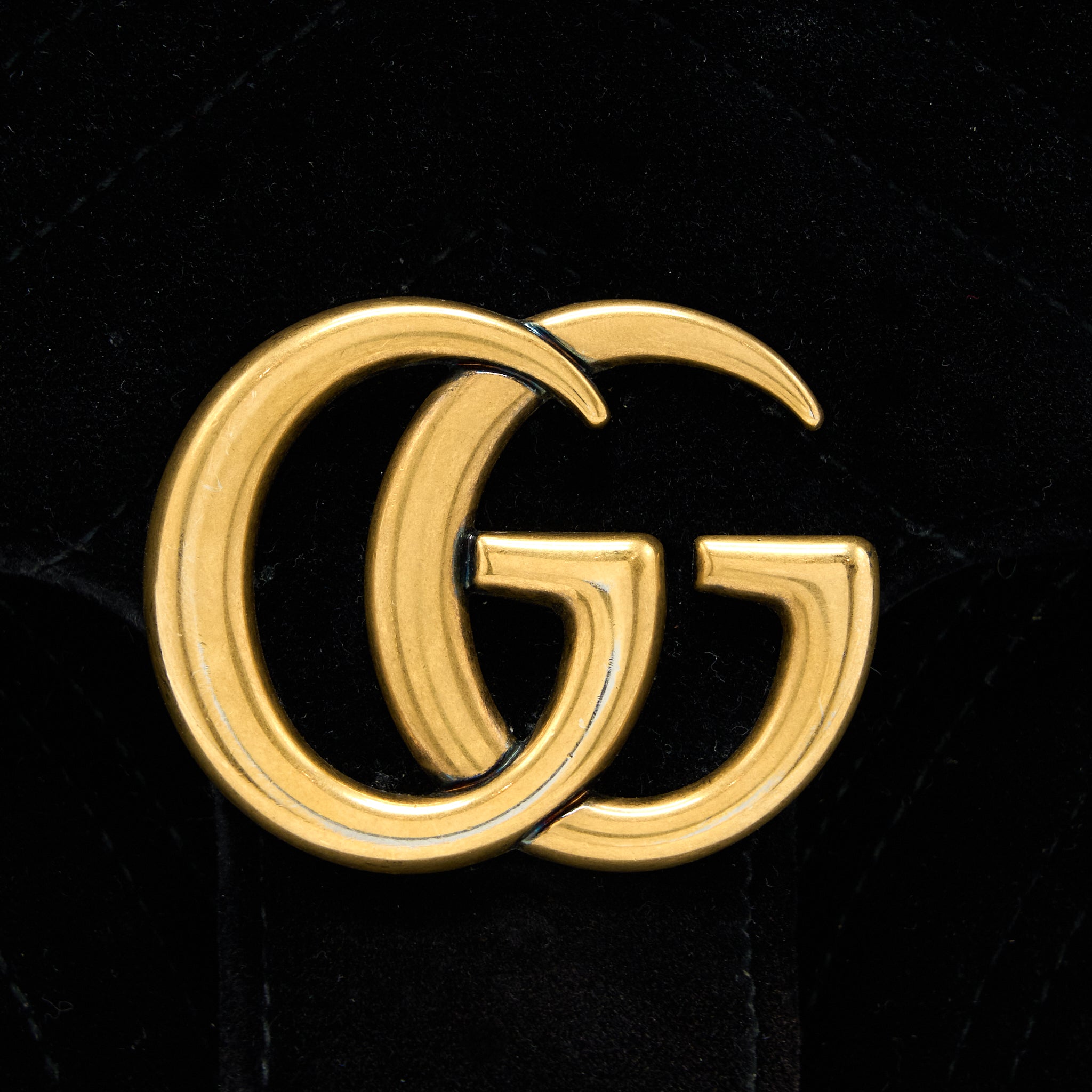 GUCCI MINI MARMONT VELVET BLACK GHW