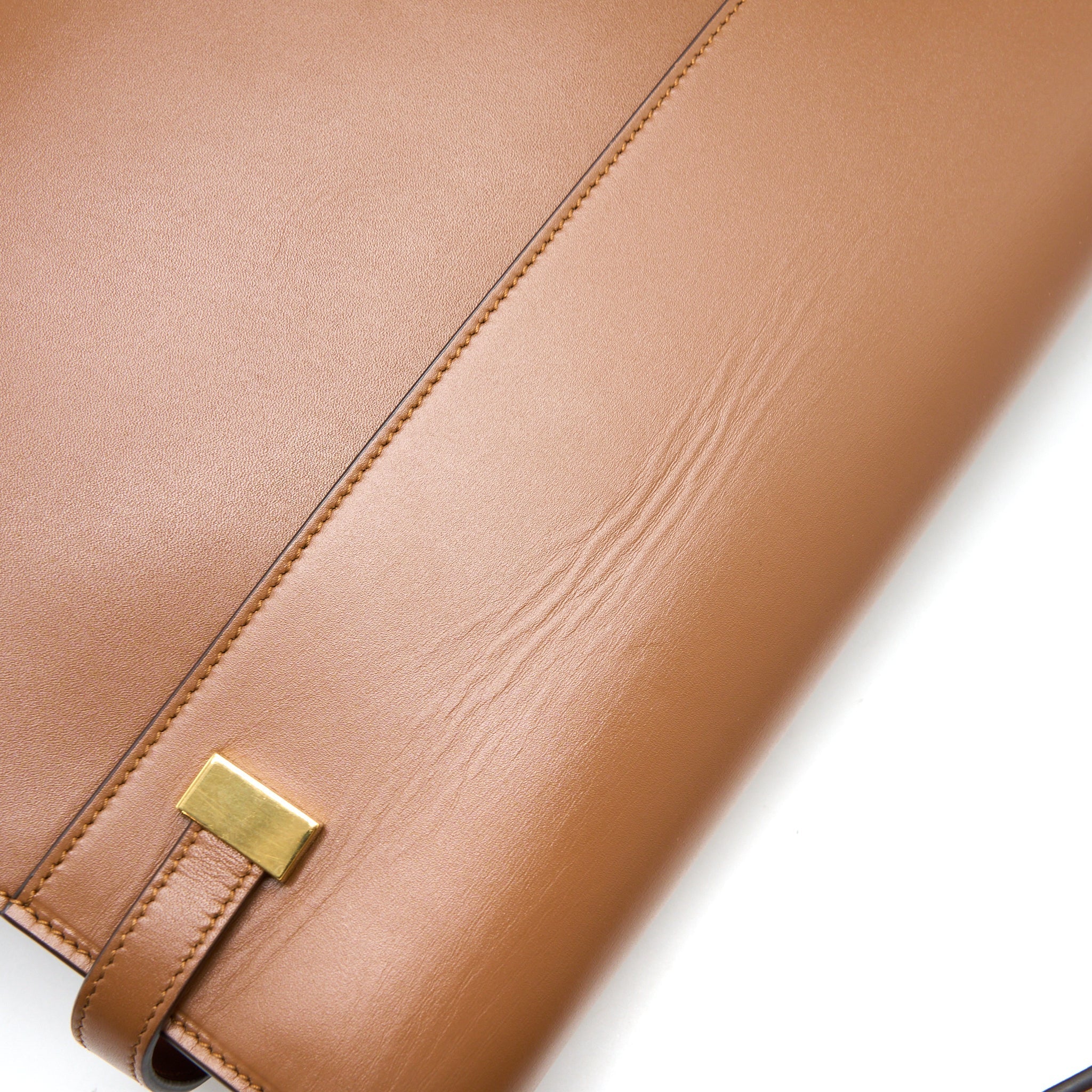 SAINT LAURENT/YSL MANHATTAN SHOULDER BAG BOX BRICK/DARK EBENE GHW