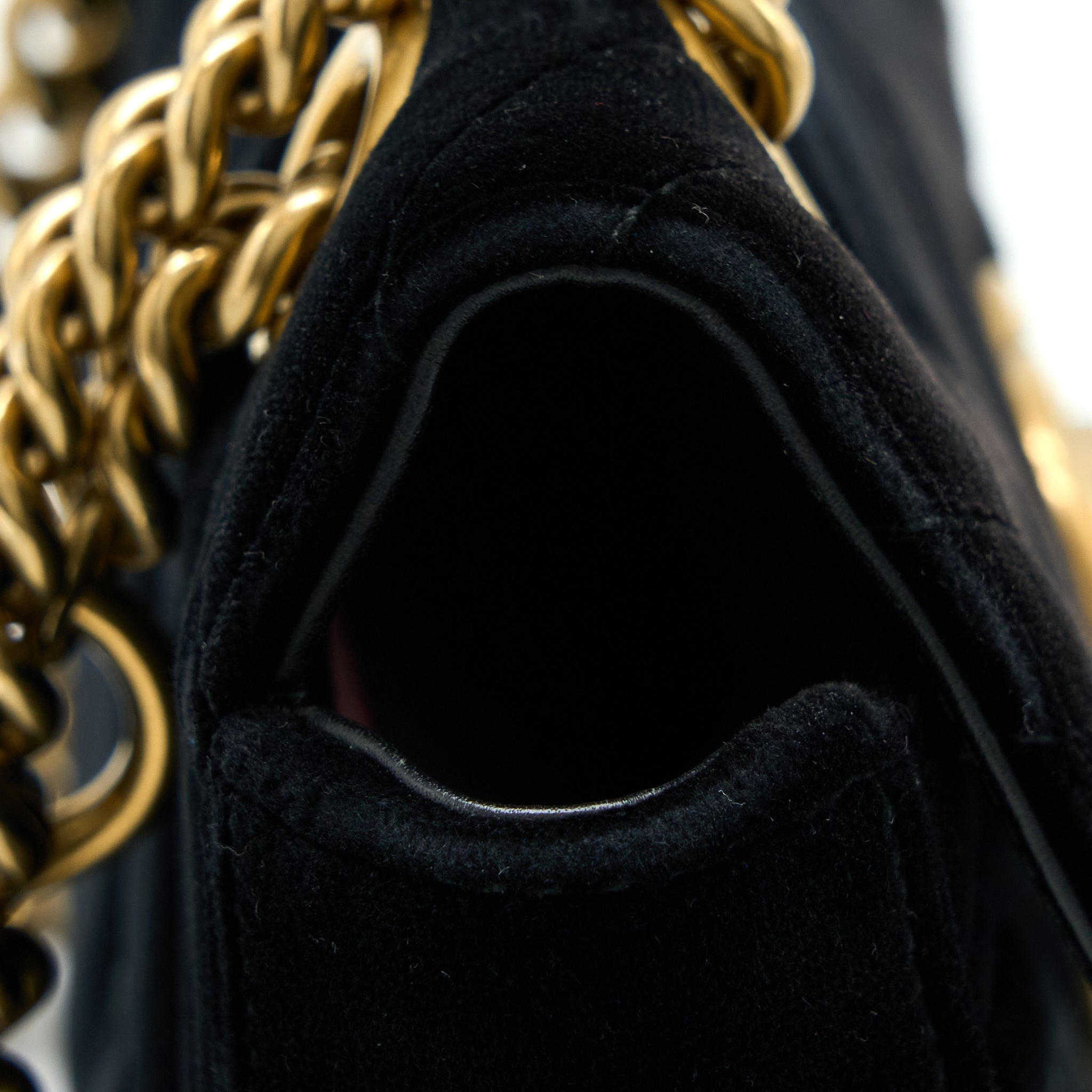 GUCCI MINI MARMONT VELVET BLACK GHW