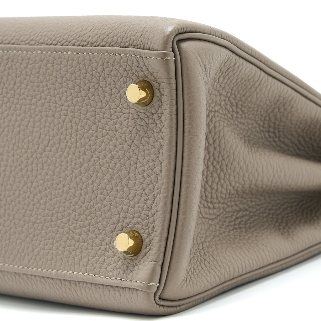 HERMES KELLY 28 TOGO M8 GRIS ASPHALTE GHW